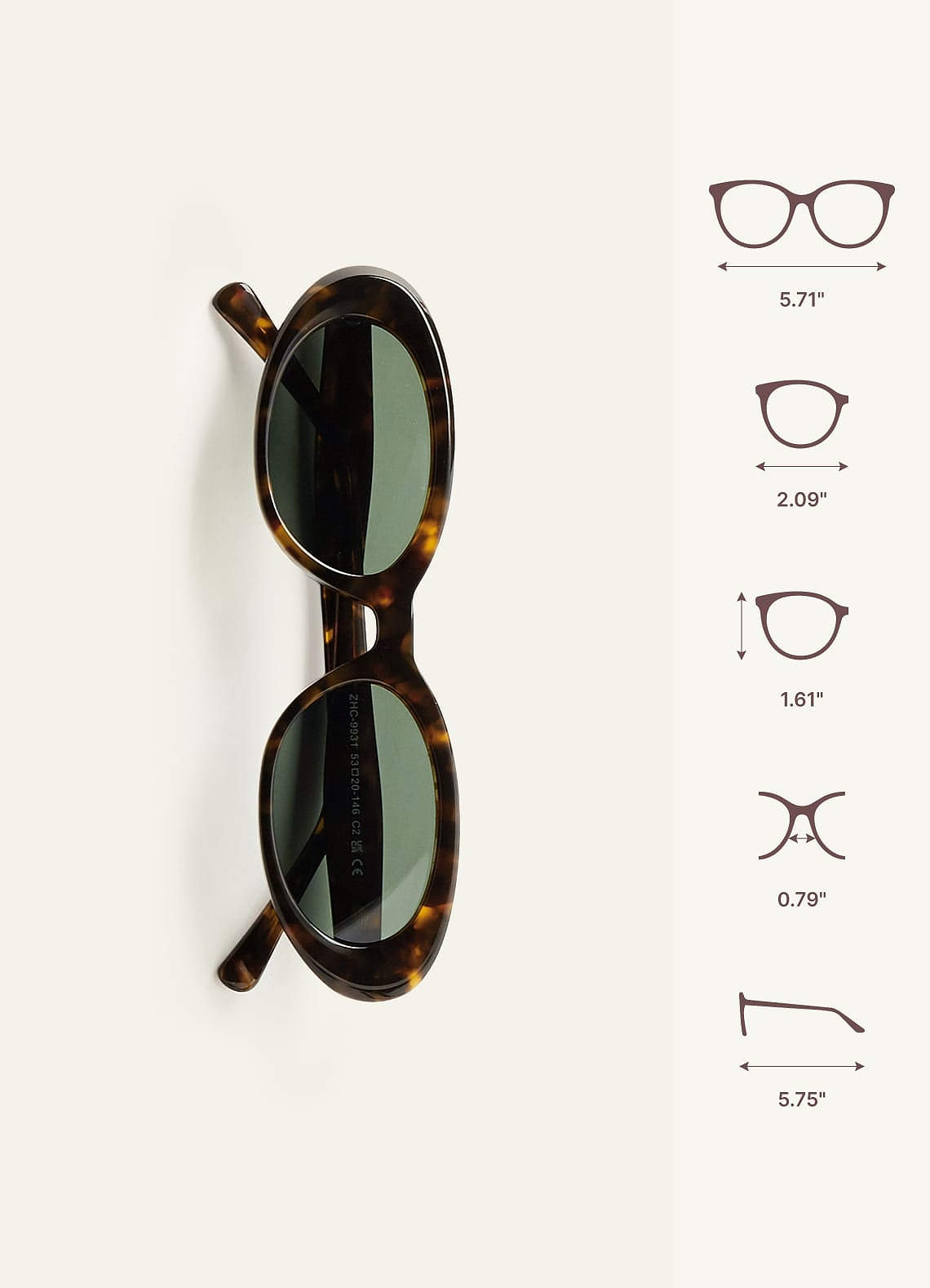 front Acetate Polarized UV400 Protection Sunglasses