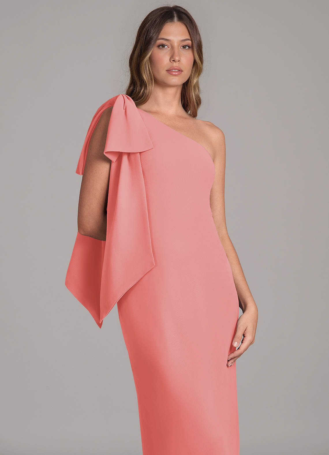 line chiffon dress sleeve Elegant A Half Sleeves Long Prom PROFESSIONAL COLOURS:Charcoal Back Zip;Fully Lined Made to Order Crepe