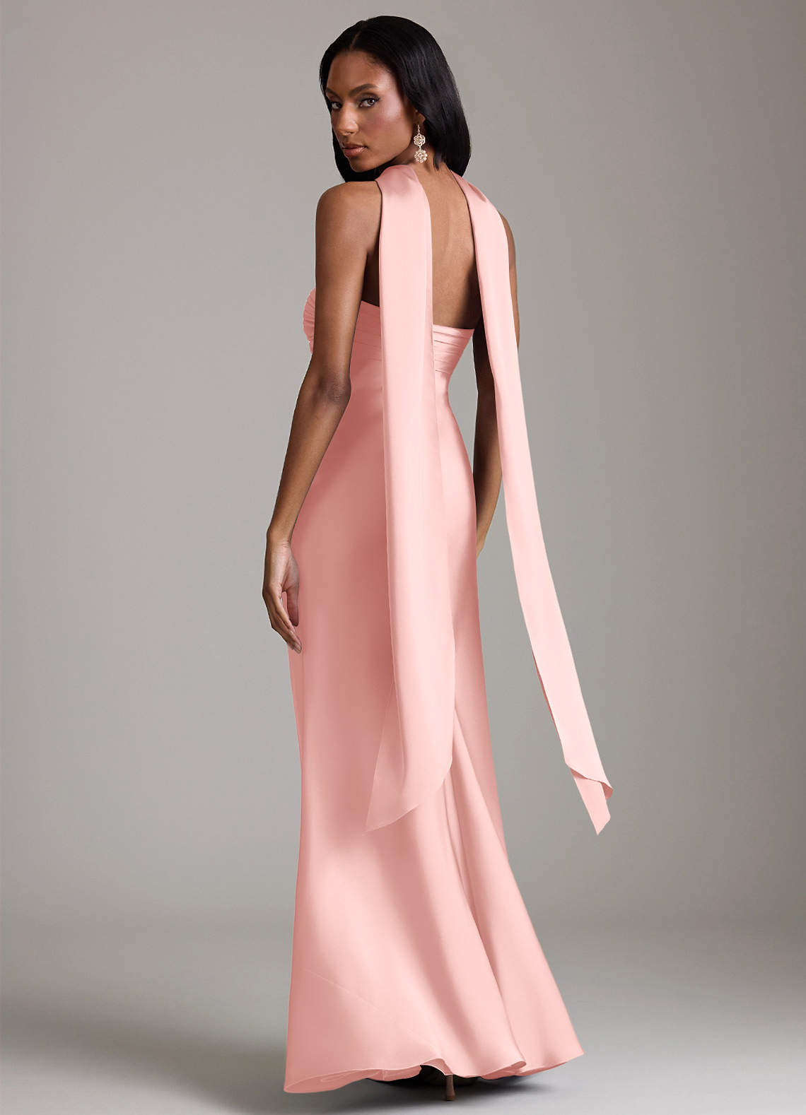 Azazie Saylor Kjoler til hjemmeprøvning Havfrue Stropløs Stræk satin Gulv-længde Kjole image7