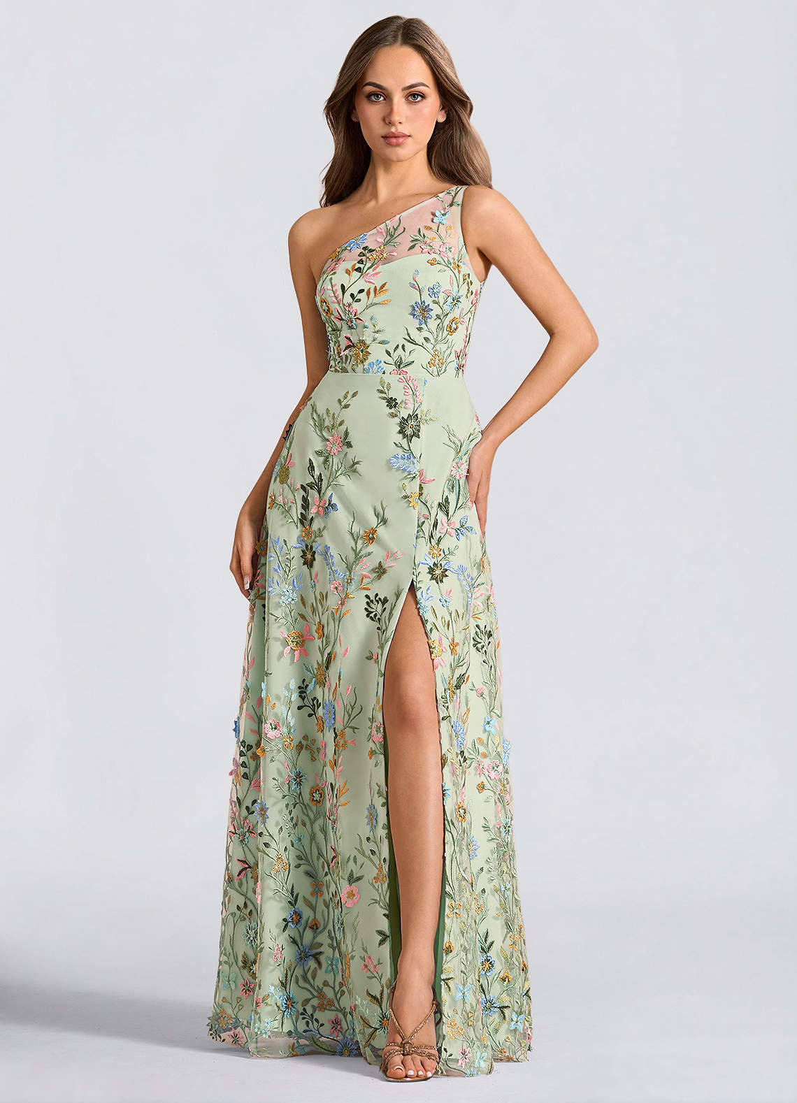 sachin and babi light blue dress Mint Green Embroidered Printed Lawn dress main image 1