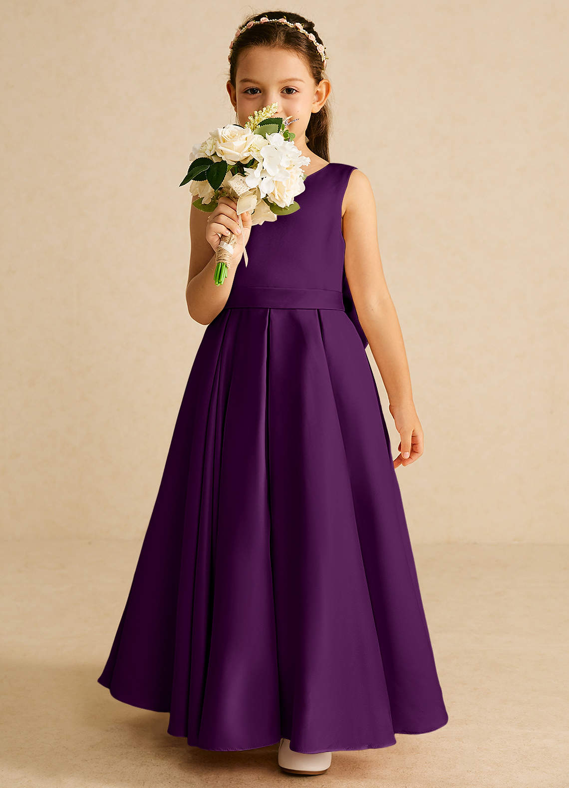 Grape flower girl dresses on sale