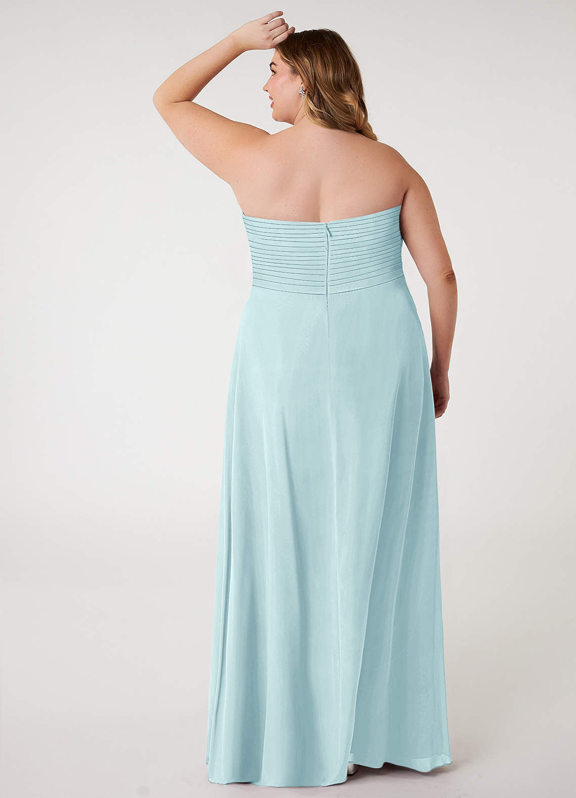 princess polly baby blue dress Azazie Arabella Allure Ready to Ship Sea Glass Chiffon Bridesmaid Dresses