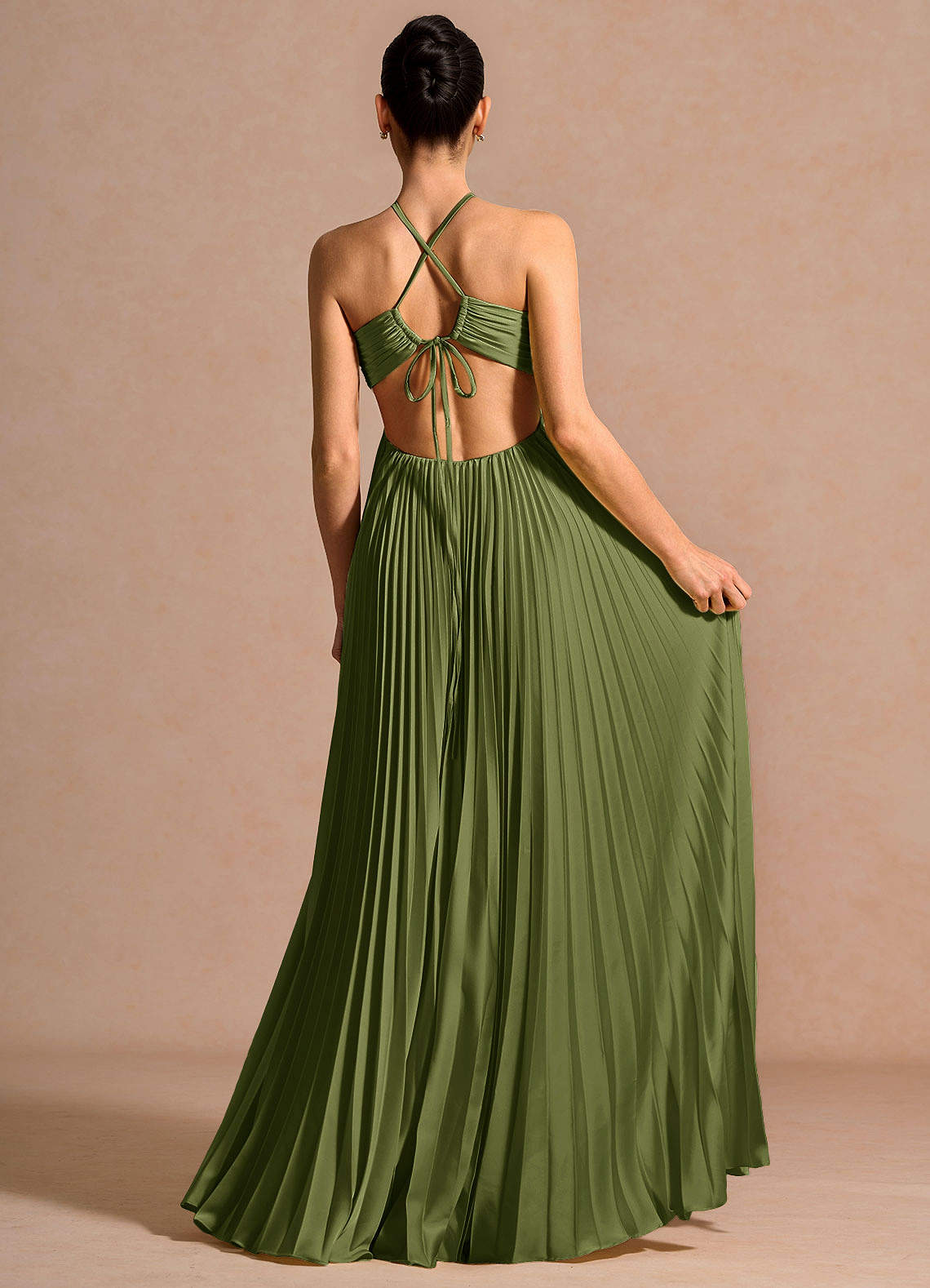 Josephine Olive Maxi Dress | Azazie
