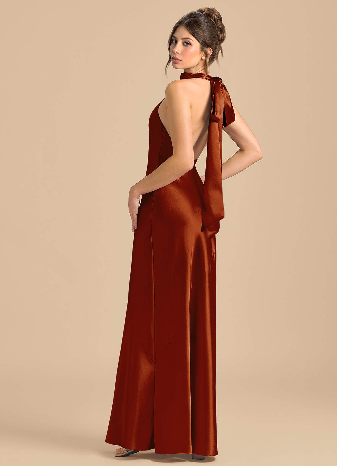 front Azazie Metallic Satin Swatch