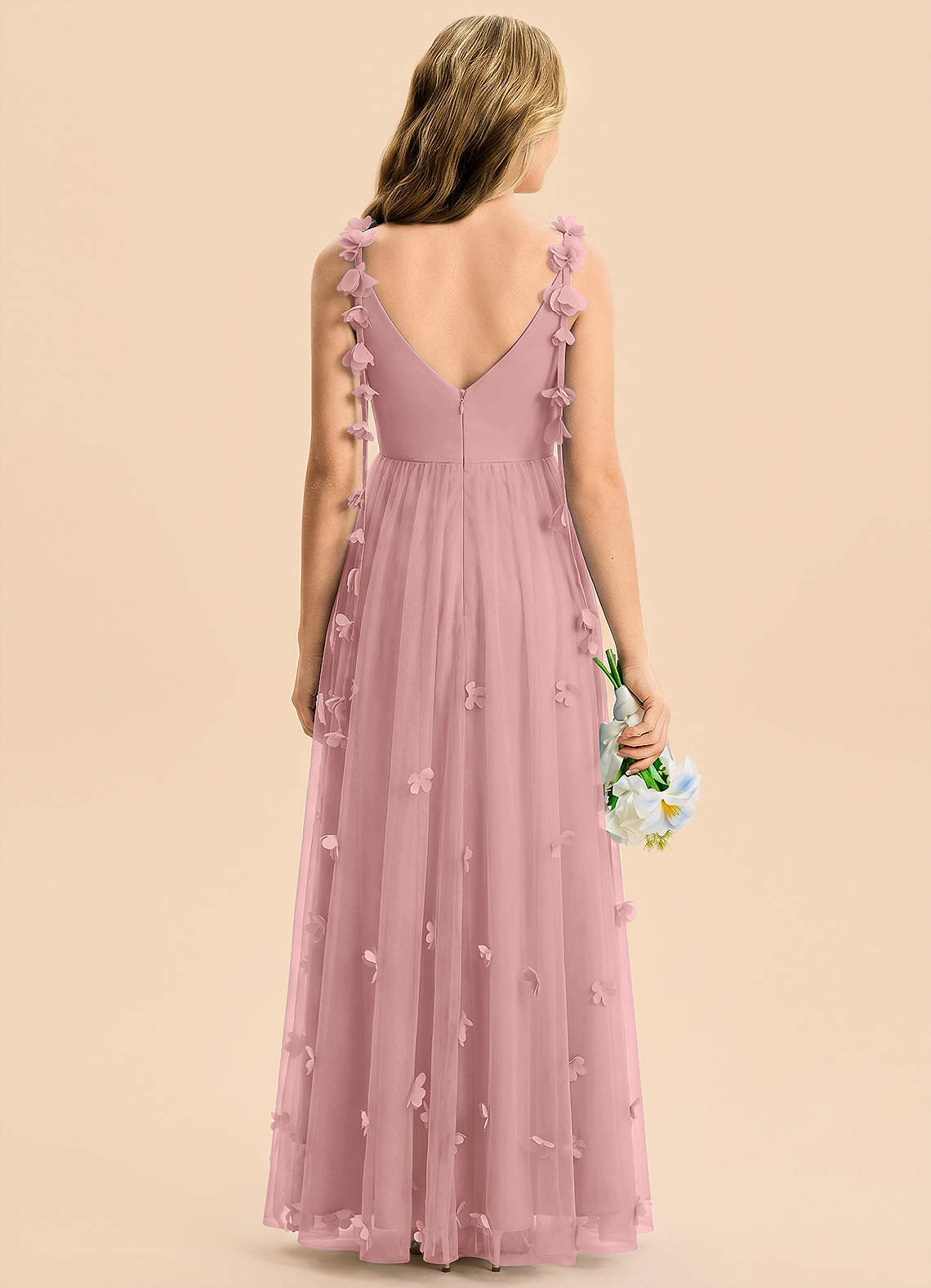front Azazie Stevie Junior Formal Dress