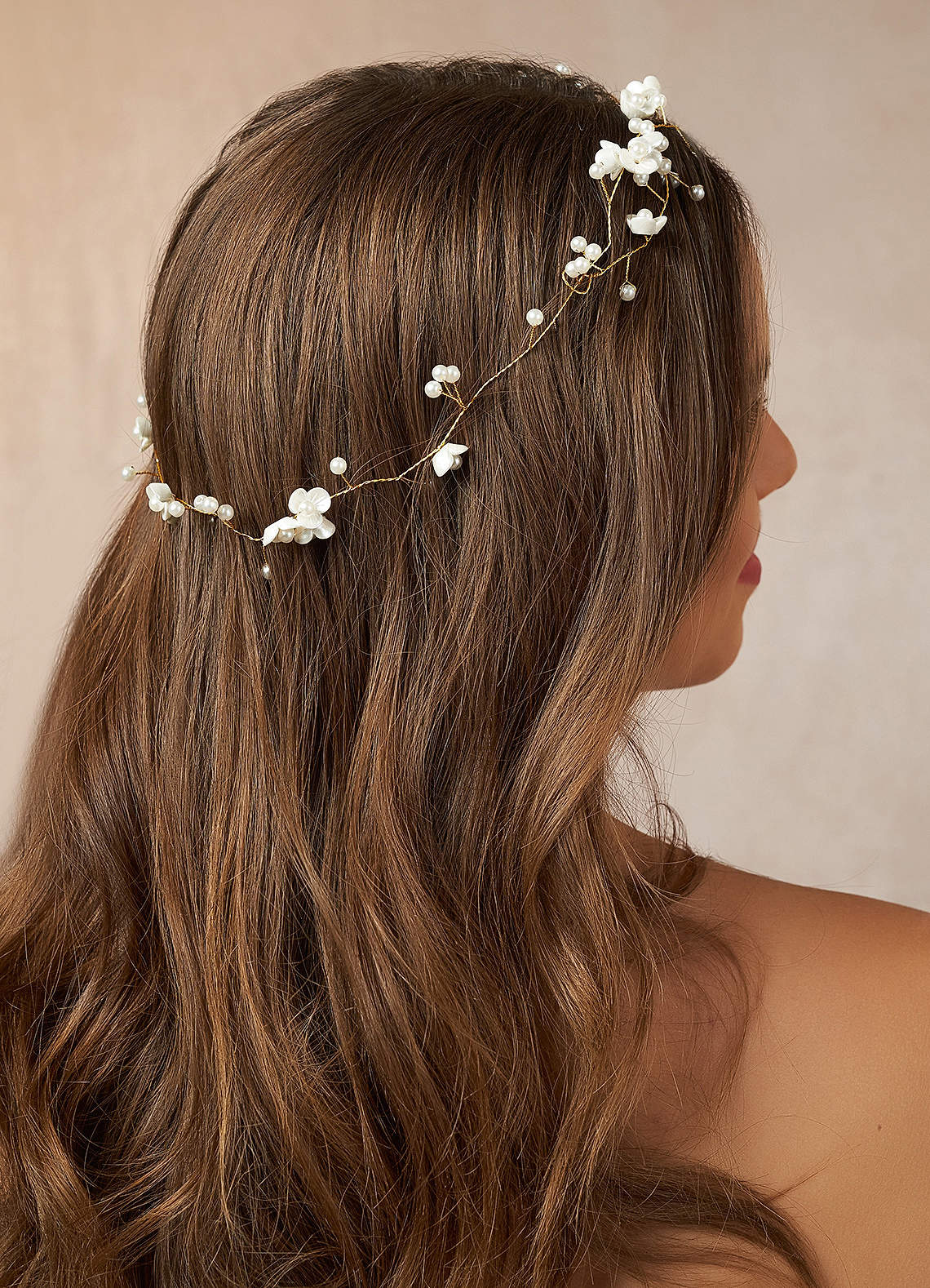 front White Floral Vine Headpiece