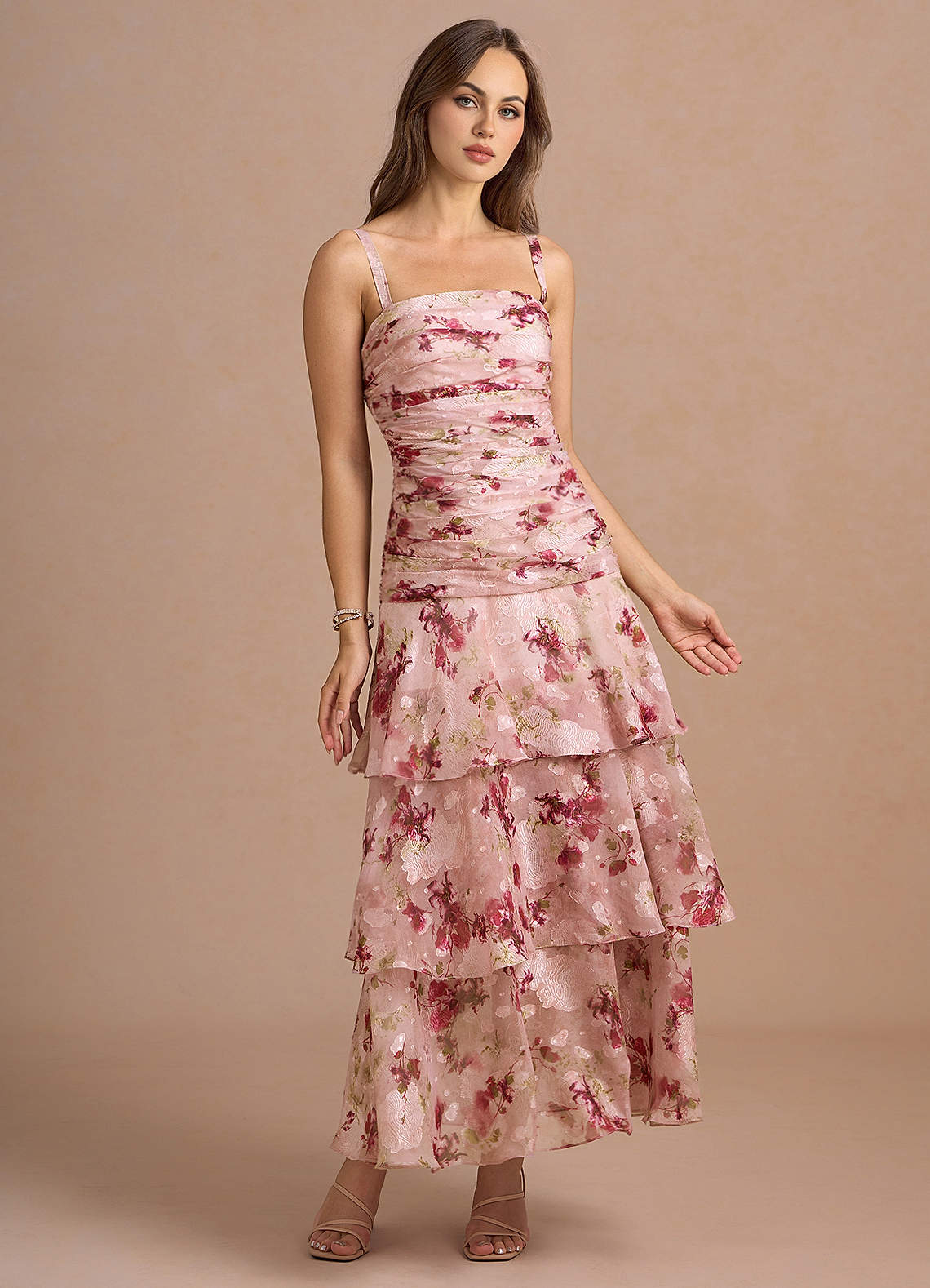 Sonja Mauve Floral Maxi Dress image1