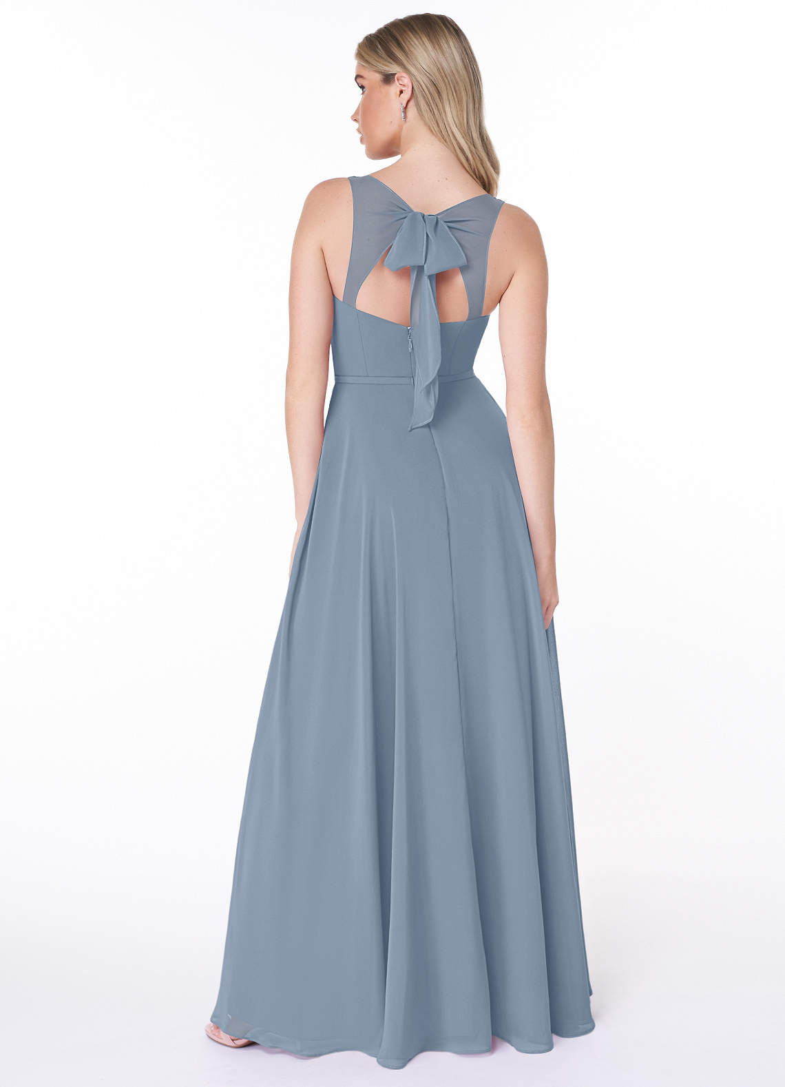 Dusty Blue Azazie Briena Bridesmaid Dresses | Azazie