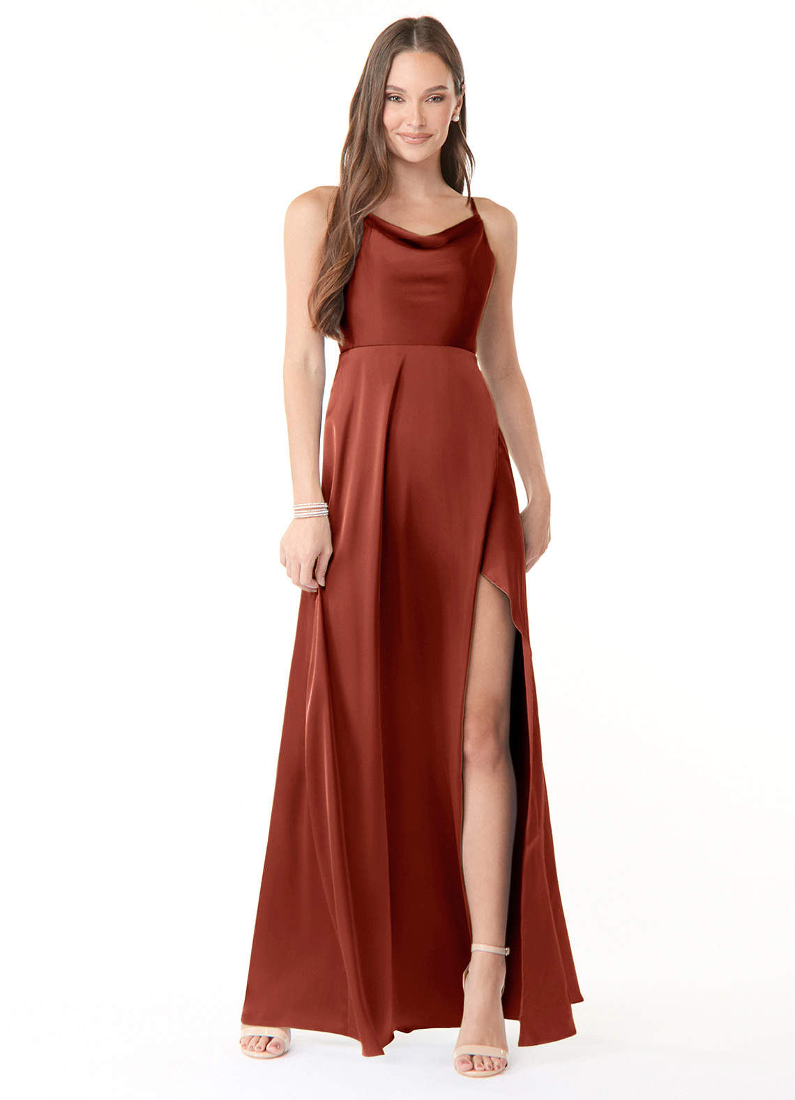 Azazie Naomie Terracotta Bridesmaid Dresses | Azazie