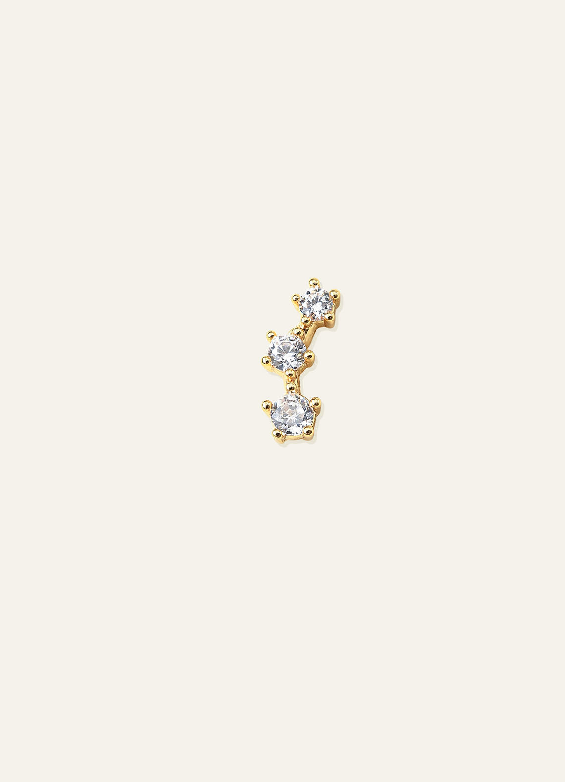 front CZ Hoop & Stud Earring Set