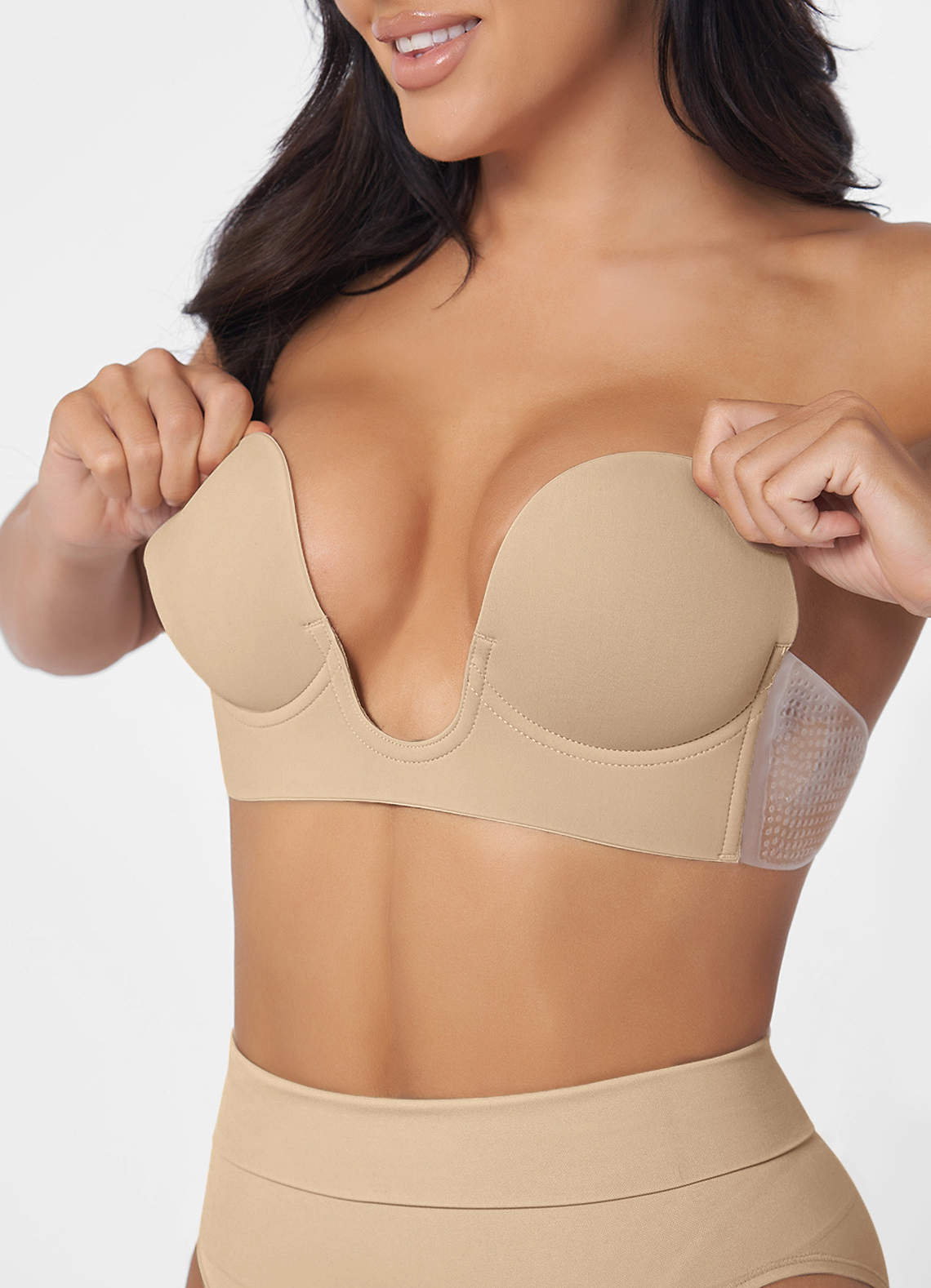 front Strapless Backless Plunge Bra