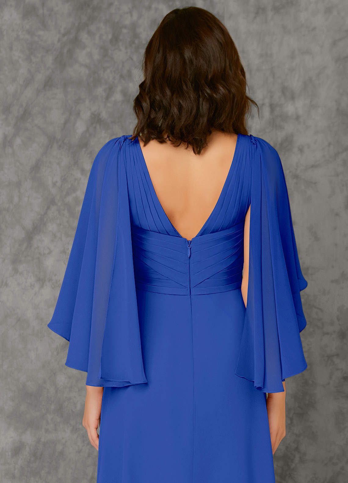 Blue bridesmaid dresses with sleeves best sale