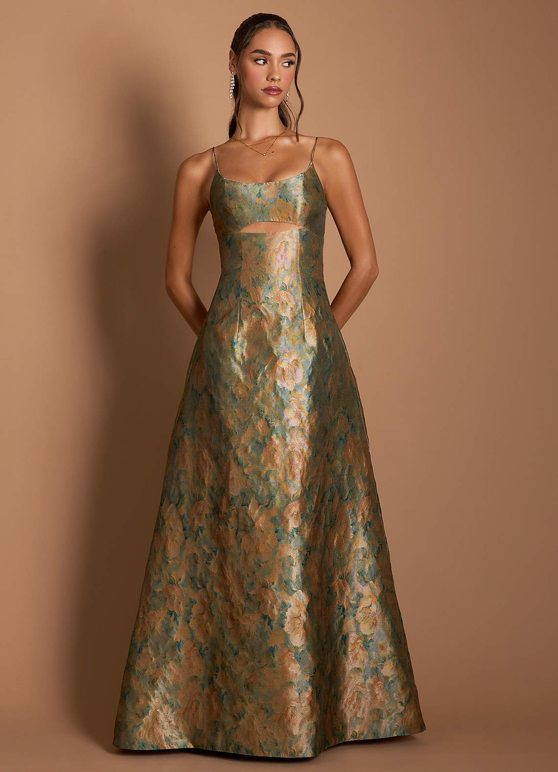 Dova Vintage Teal Maxi Dress | Azazie