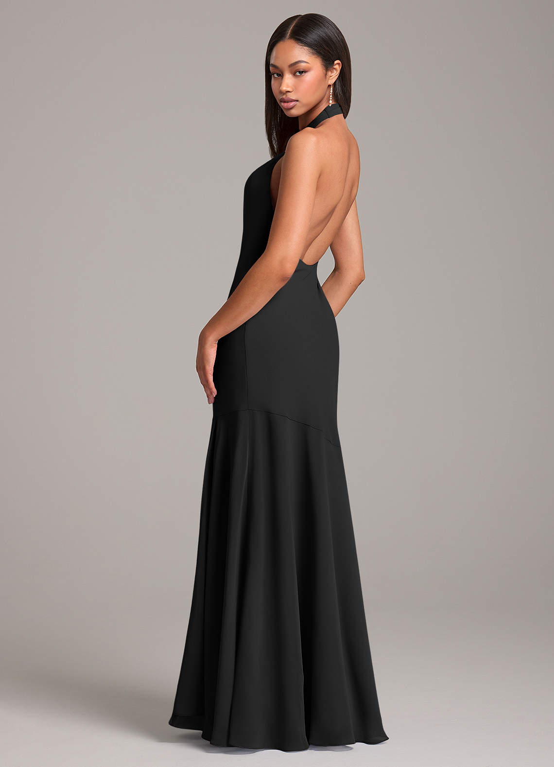 Azazie Lorena Ready to Ship Black Chiffon Bridesmaid Dresses | Azazie