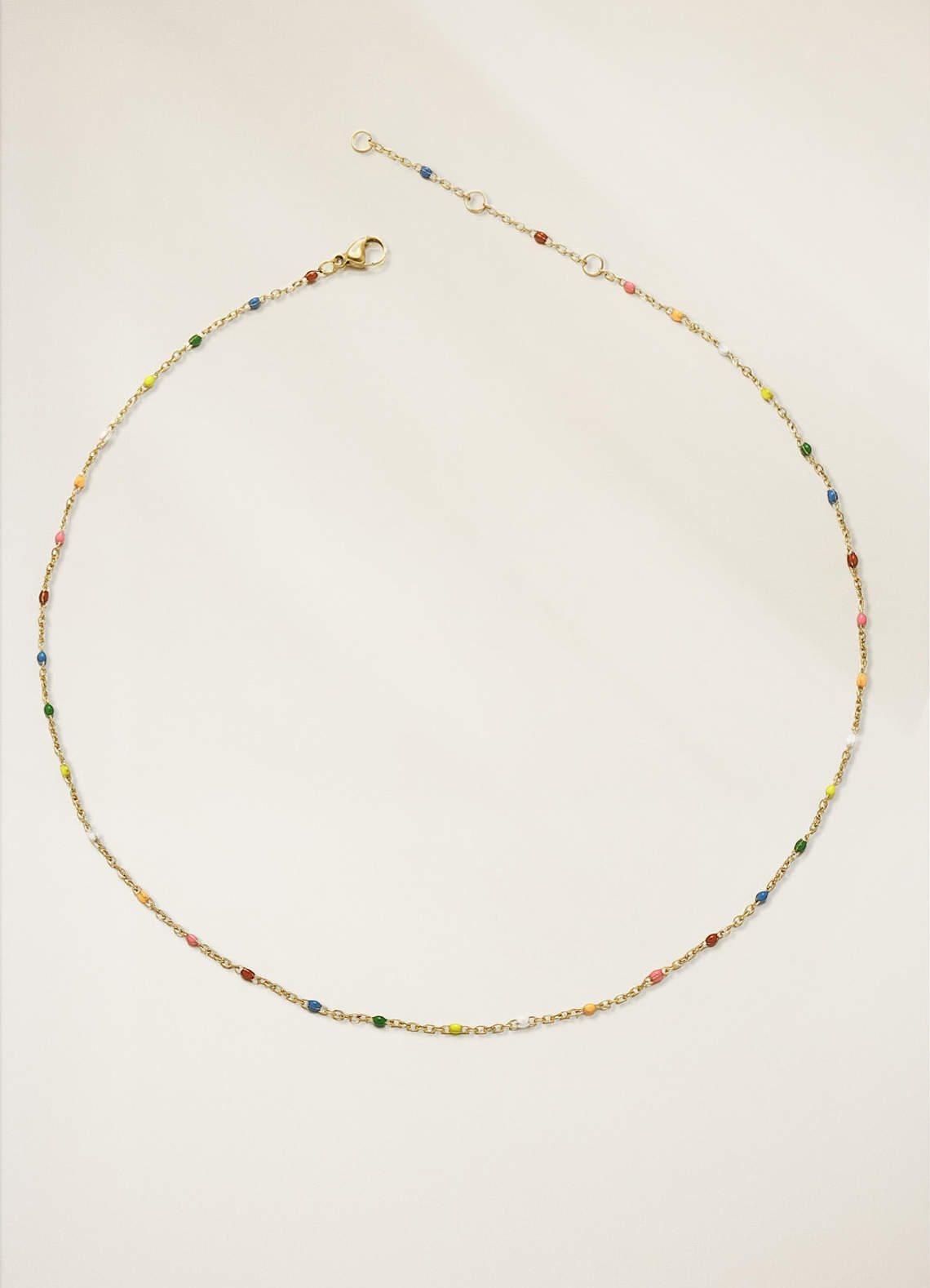front Delicate Bead Necklace