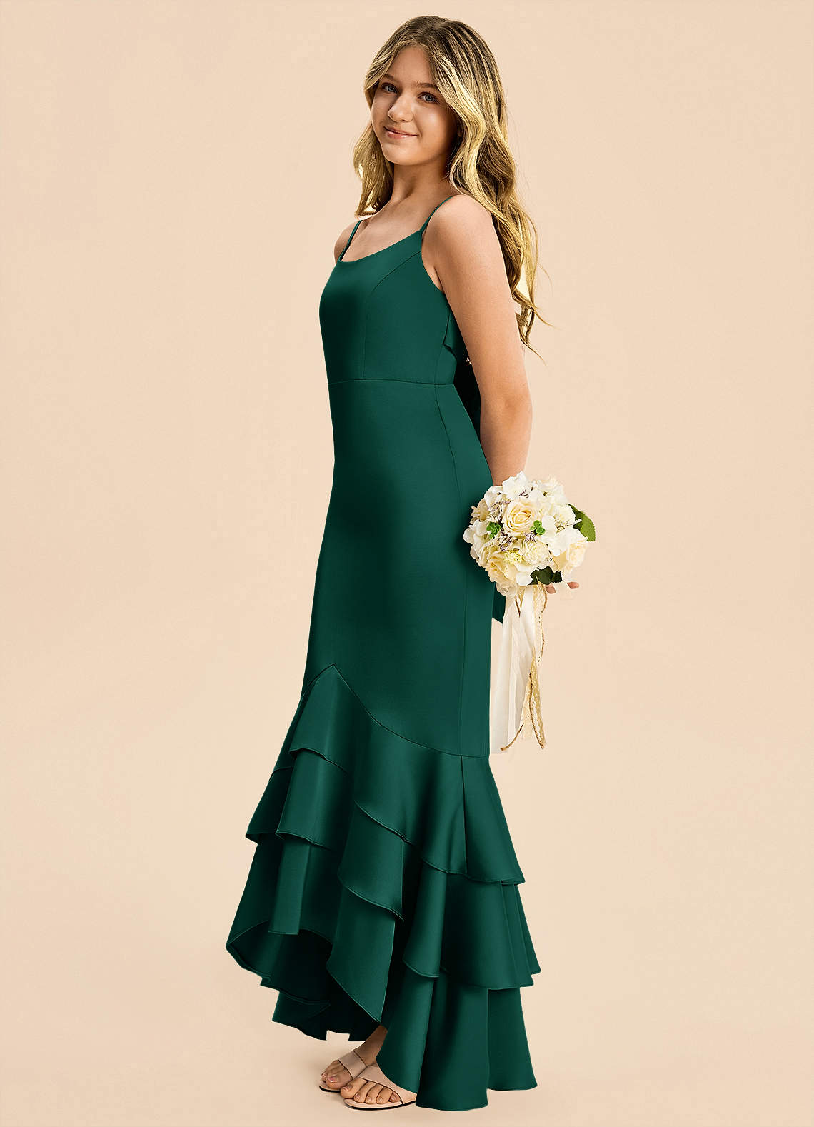 emerald junior bridesmaid dresses Azazie Fay Junior