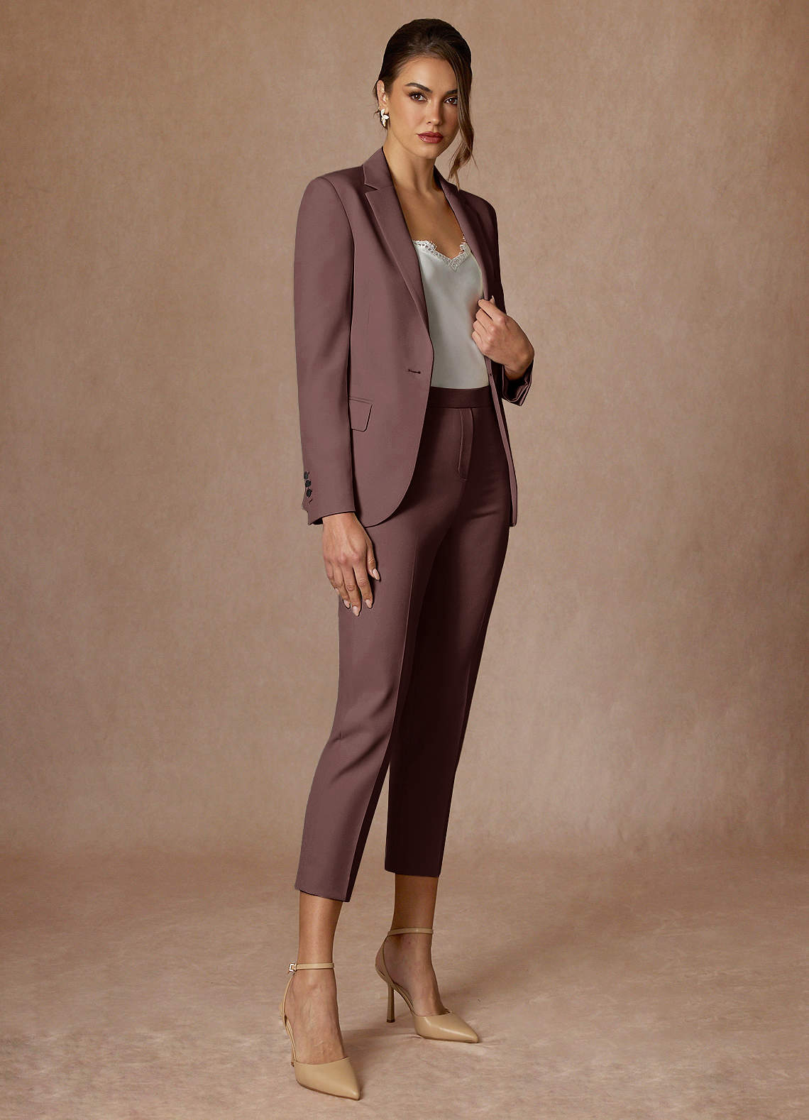 front Kennedy Espresso Refined Weave  Performance Dress Pants