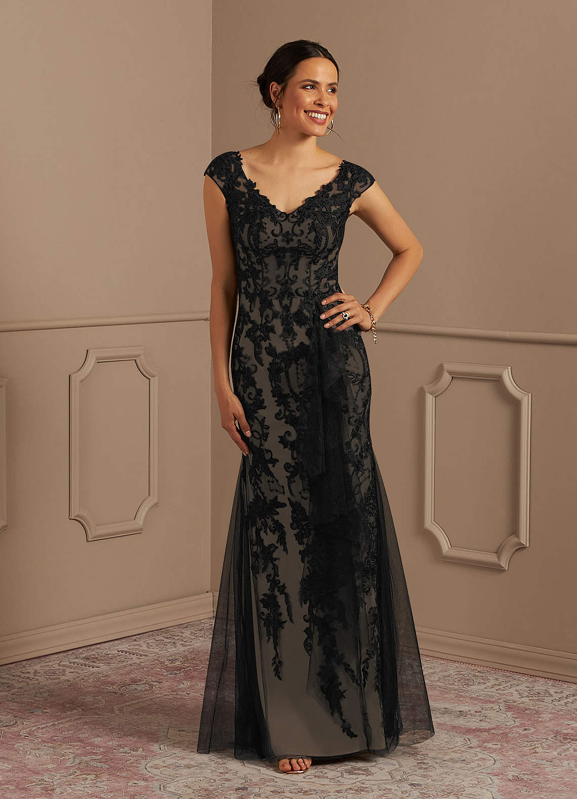 blue dress for baby girl Cicinia Champagne and Black Mother of The Bride Dress Long Stretch Fabric Sheath Evening Dresses