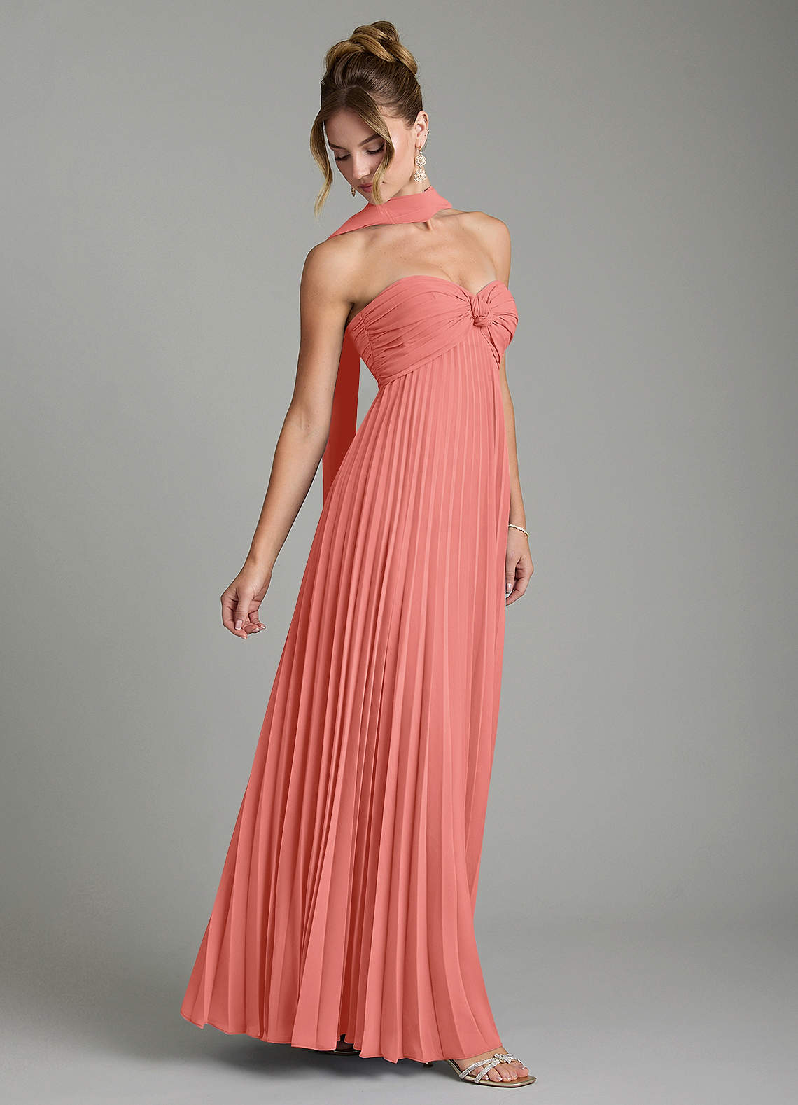 salmon formal dress Azazie Tempest model-johanne-r