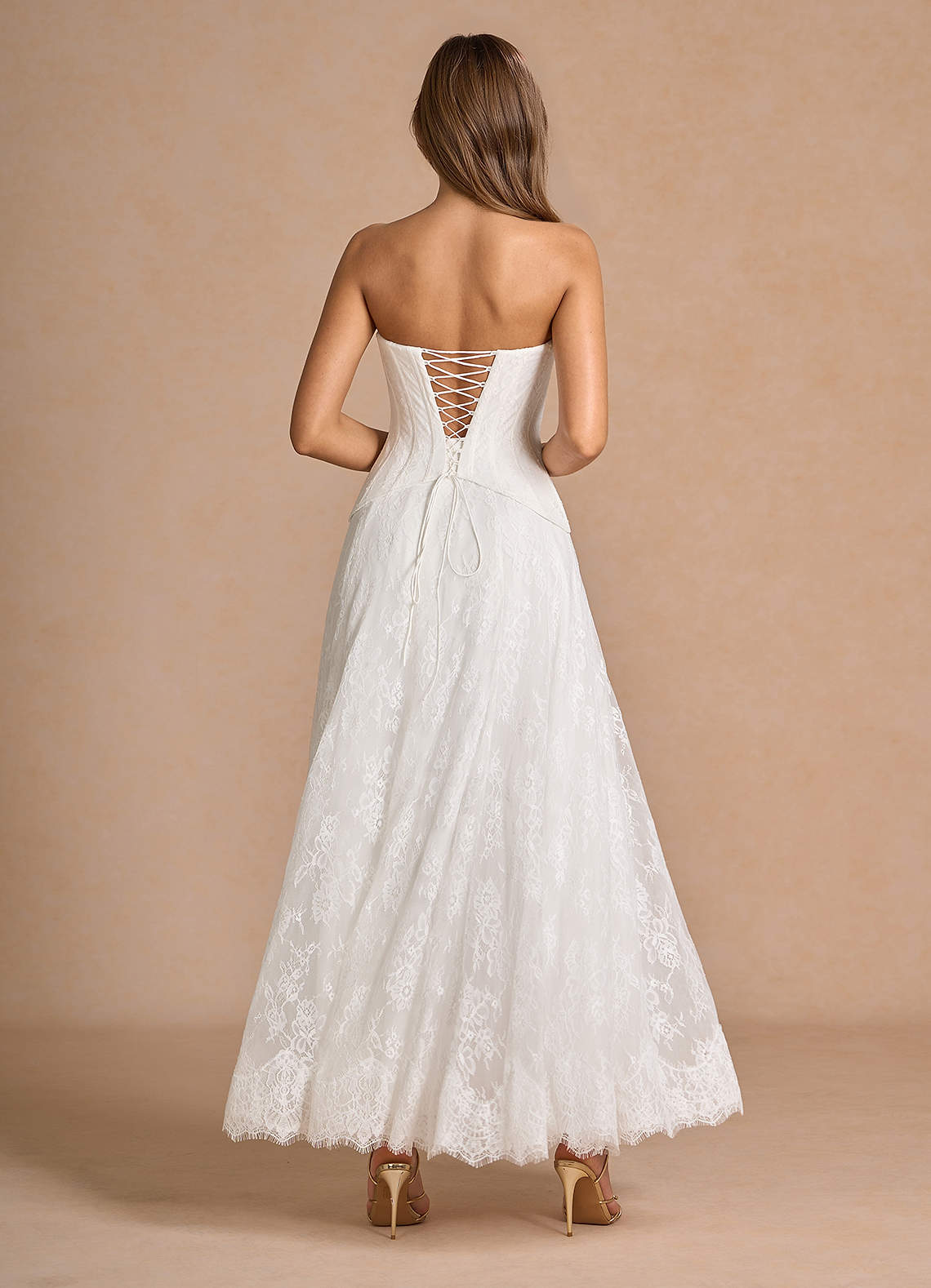chinese dress ladies Off Shoulder Lace Beach Two Piece Wedding Dress main image 1