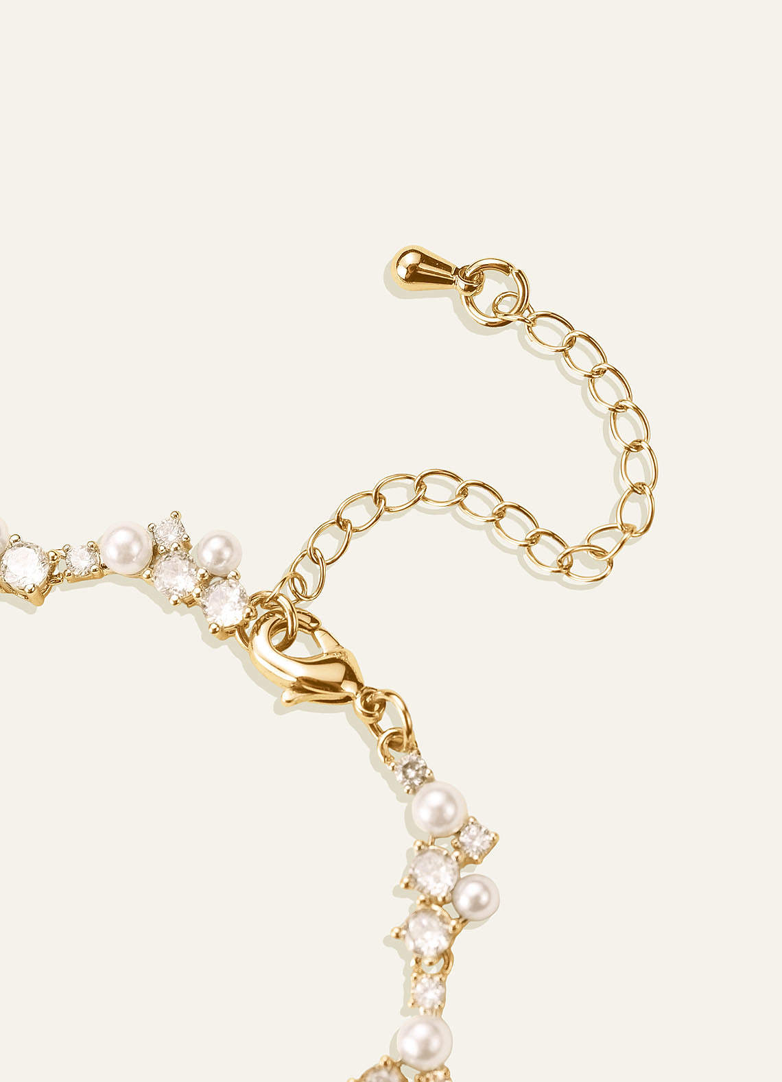 front Pearl Crystal Vine Bracelet