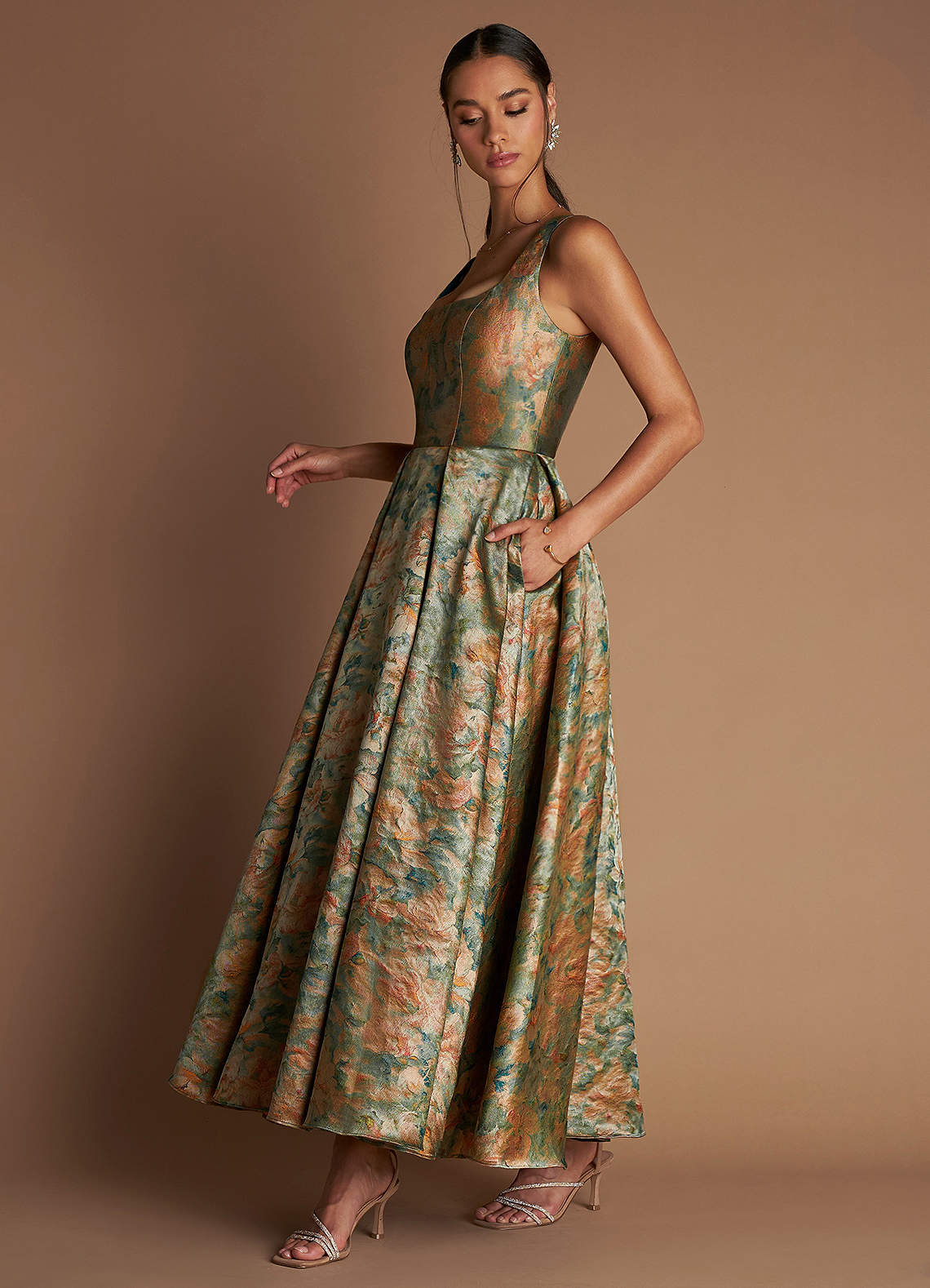 Ainslee Vintage Teal Maxi Dress Ready to Ship | Azazie