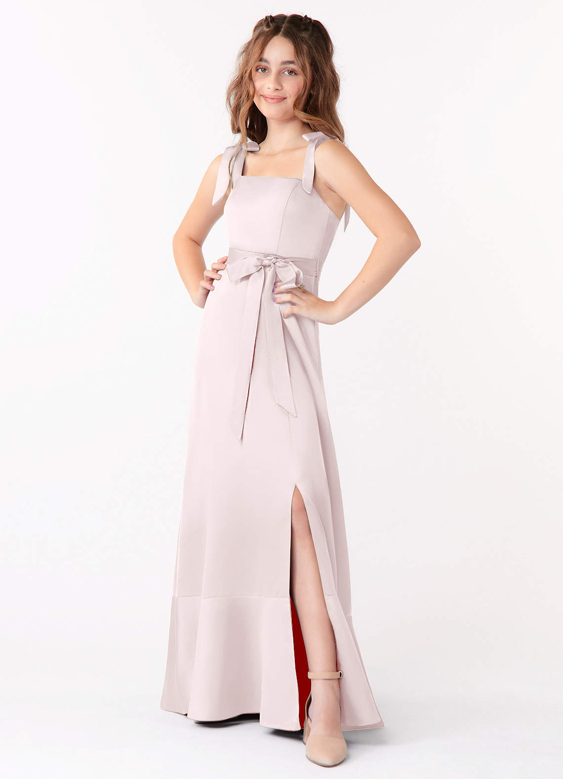 adorable bridesmaid dresses Adorable Pink Chiffon Junior Bridesmaid Dress Knee Length Junior Dress –  DaisyFormals-Bridesmaid and Formal Dresses in 59+ Colors main image 0
