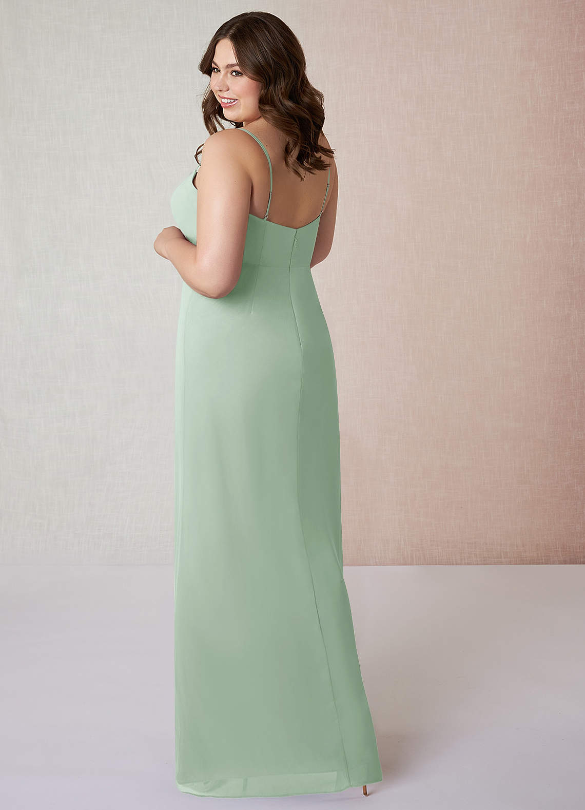 Azazie Tayla Ready to Ship Agave Chiffon Bridesmaid Dresses | Azazie