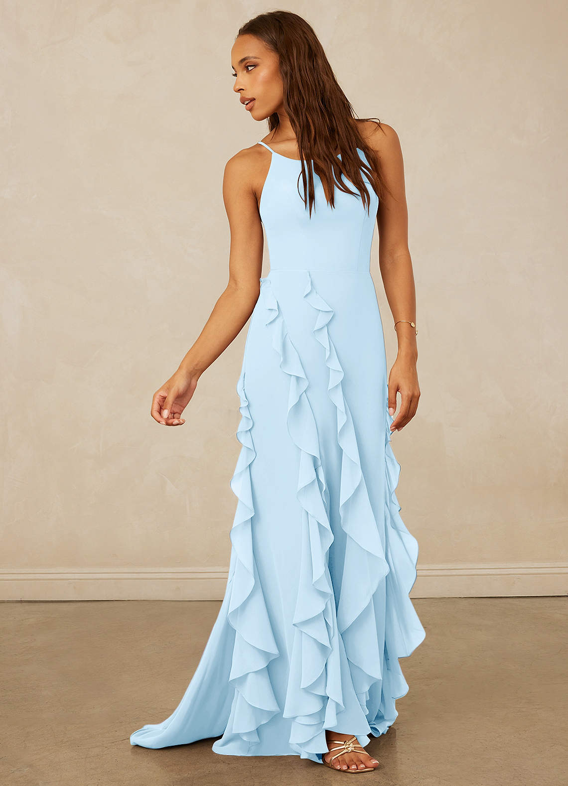 Christian Siriano Bridal for Azazie 1006 Bridesmaid Dresses Ruffle Chiffon Mermaid Dress image3