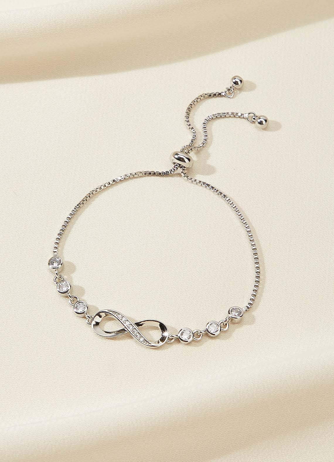 front Infinite Love Zircon Bracelet