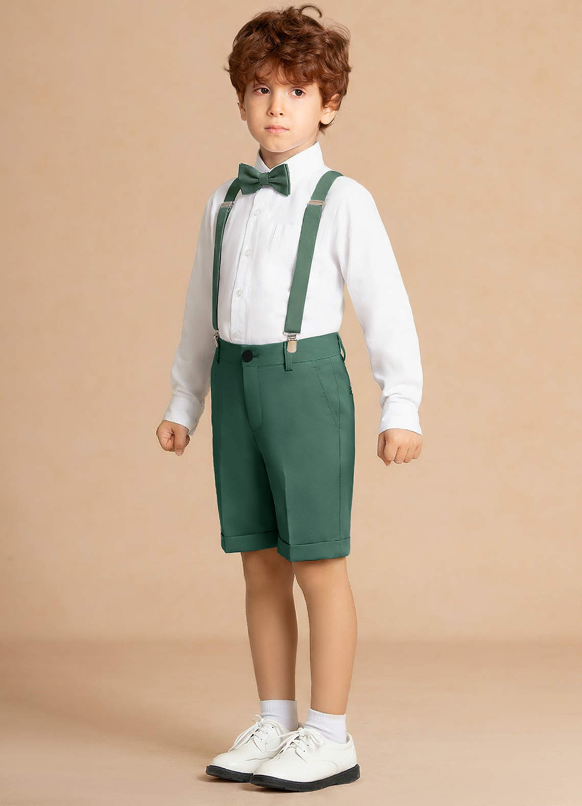 front Finn Eucalyptus Boy 4-Piece Shorts Suit