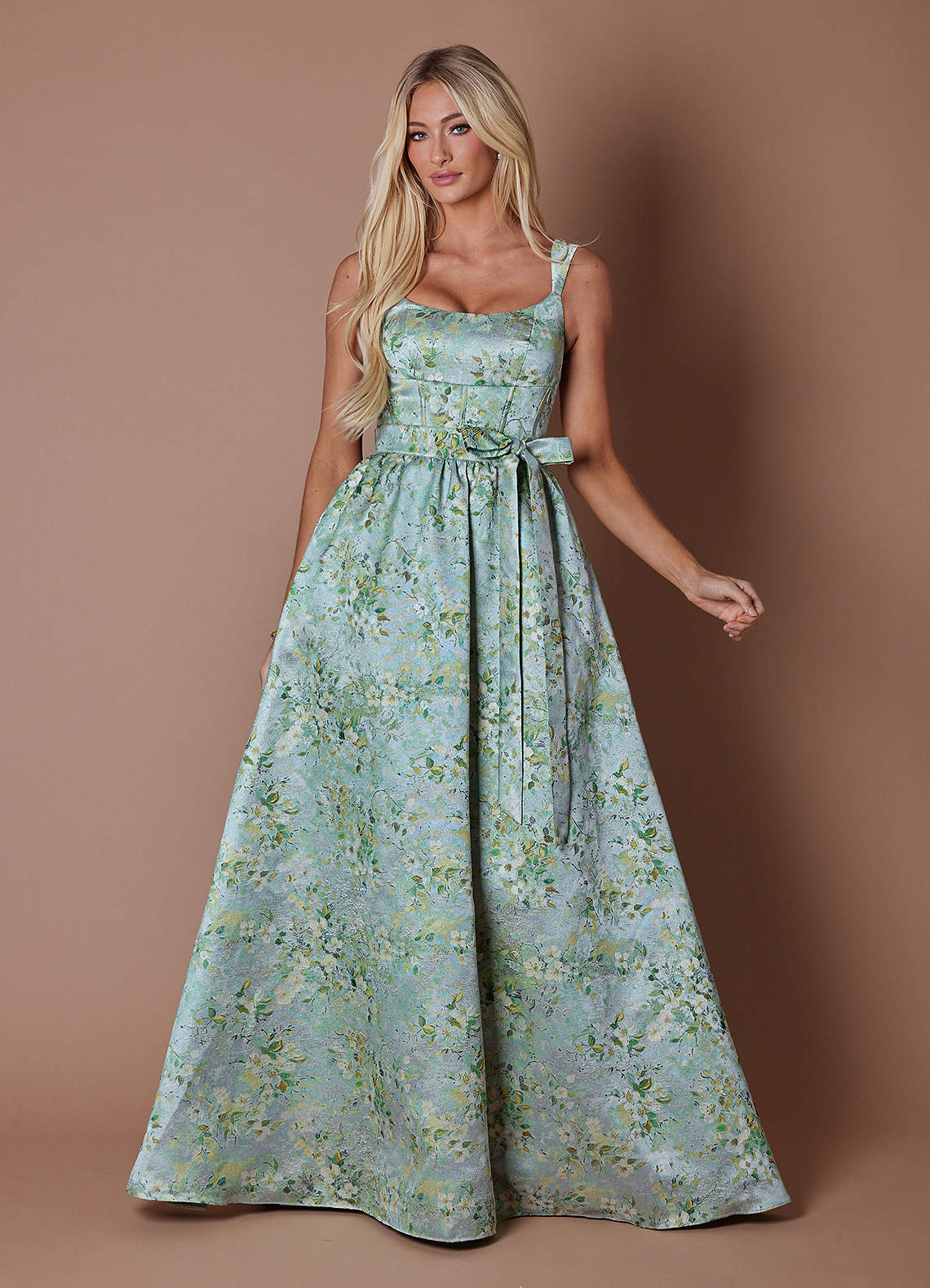 Amida Vintage Sage Maxi Dress Ready to Ship
