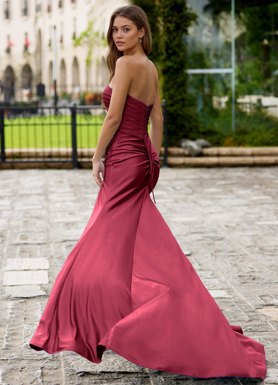 maroon mermaid formal dress Glitz Burgundy Prom filter-Fabric:Cotton