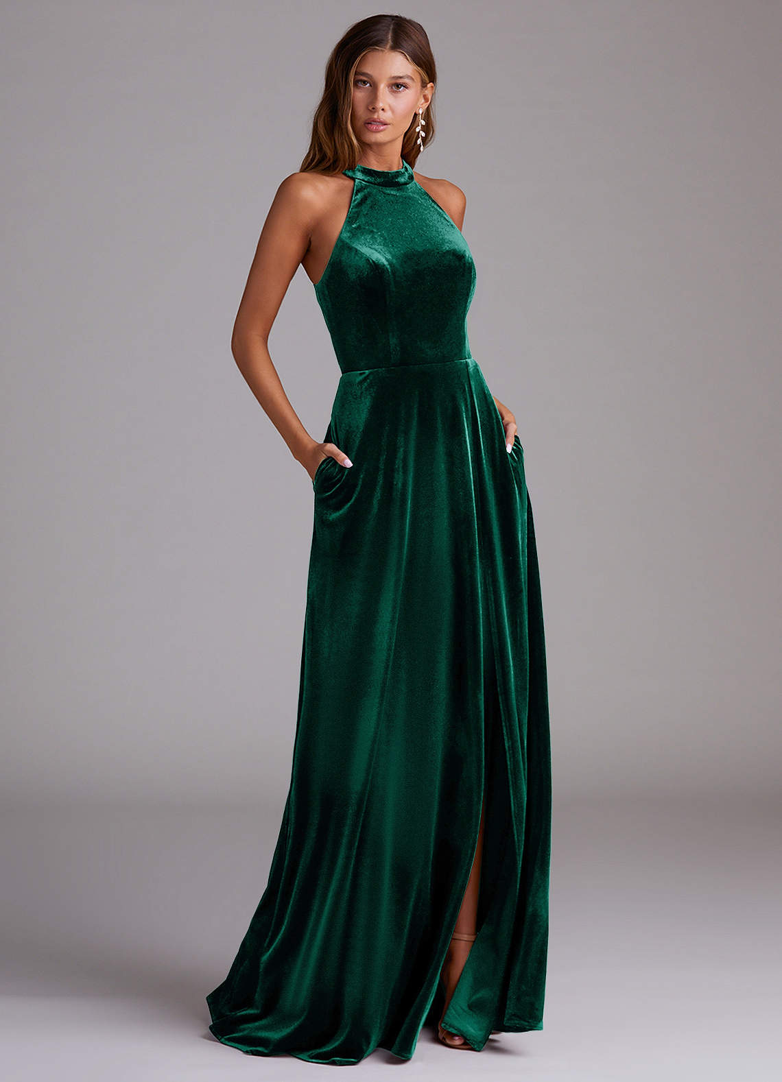 Azazie Larice Ready to Ship Emerald Velvet Bridesmaid Dresses | Azazie Azazie Larice Ready to Ship Emerald Velvet Bridesmaid Dresses | Azazie