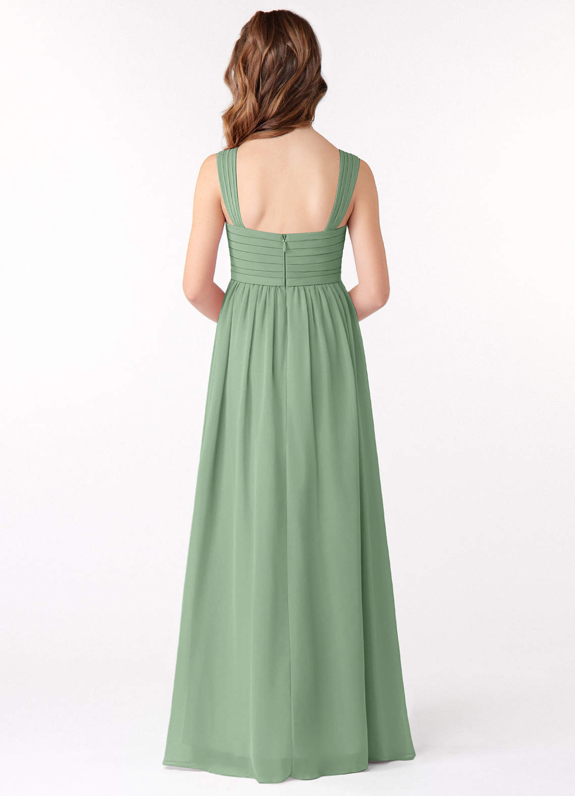 Azazie Evie Junior Ready to Ship Bridesmaid Dress in Agave | Azazie