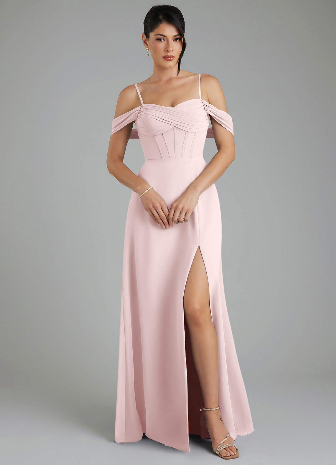 cece pink dress Azazie A-Line Sweetheart Floor-Length Chiffon Bridesmaid Dresses