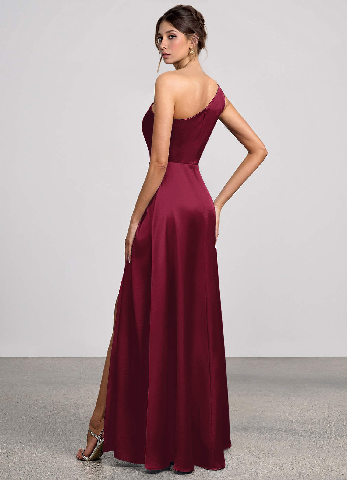 Eulalie Bundundy Luminous Satin Maxi Dress image3