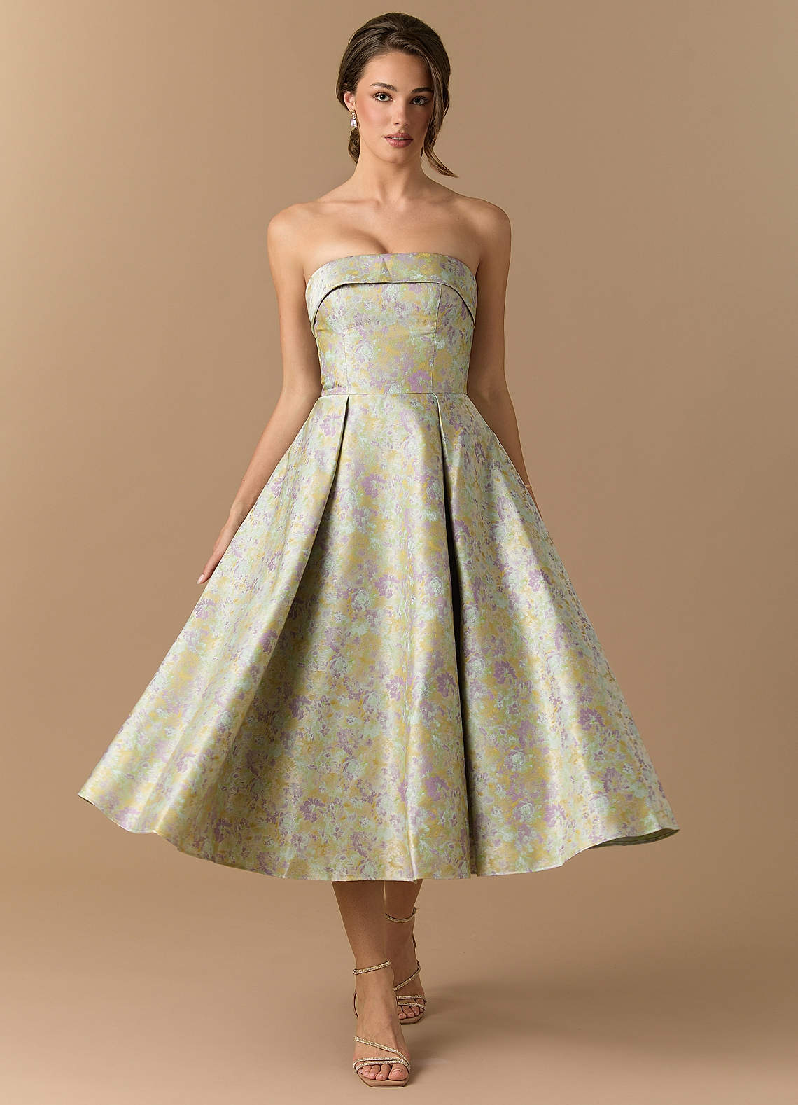 Naira Iris Bloom Midi Dress | Azazie UK