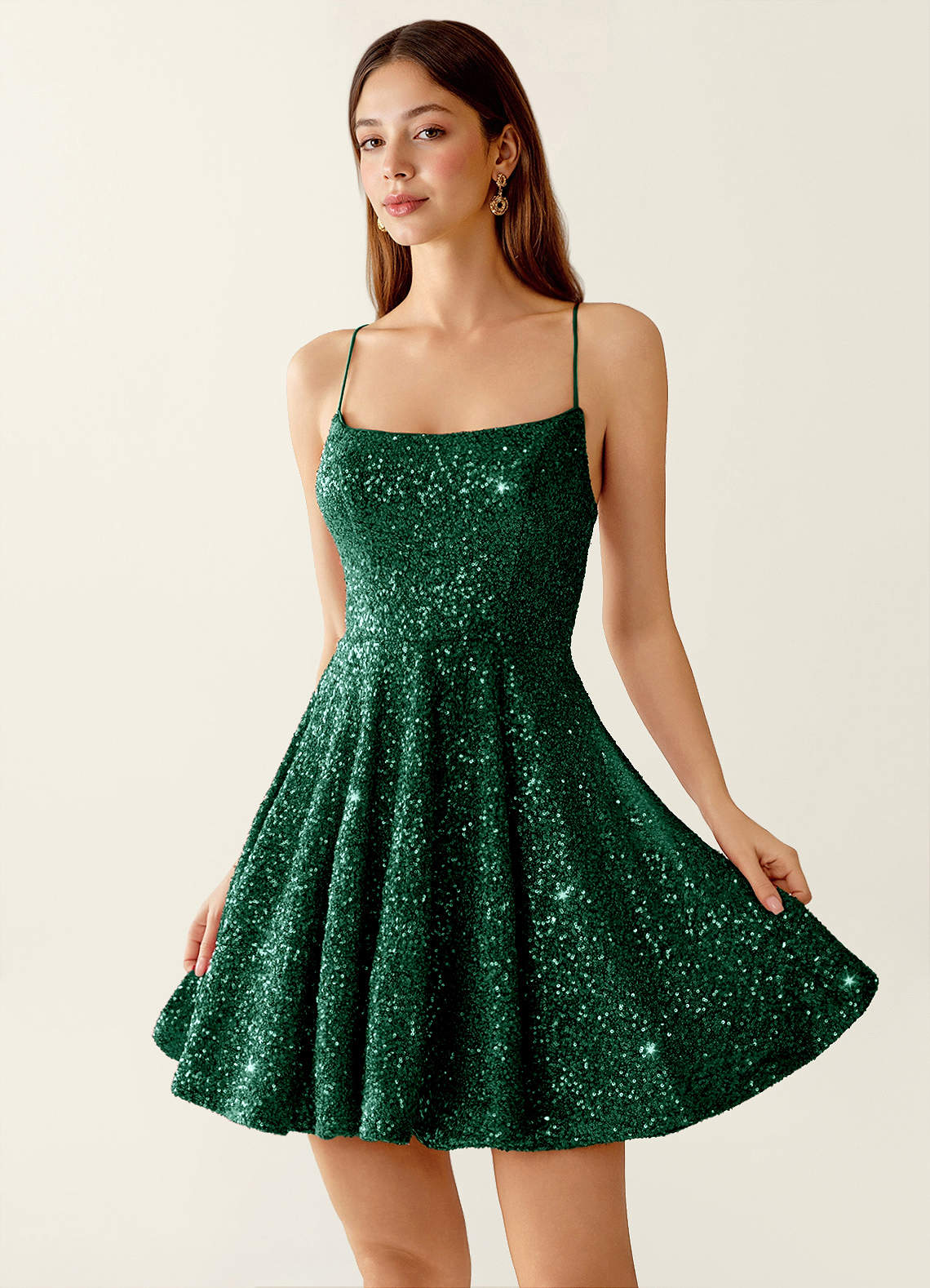 dark green mini dress Emerald Bodycon Rhinestone Corset MODEL INFO Model is wearing size XS Height Trouble Emerald Mini Dress -