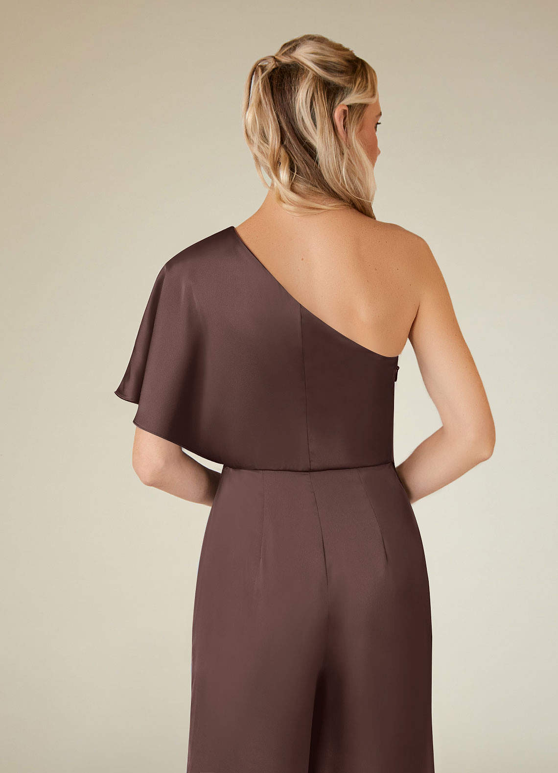 Azazie Hagretta vestidos de madre de la novia Vestido de Ganache de Satén Elástico de Mono/Traje de pantalón image14
