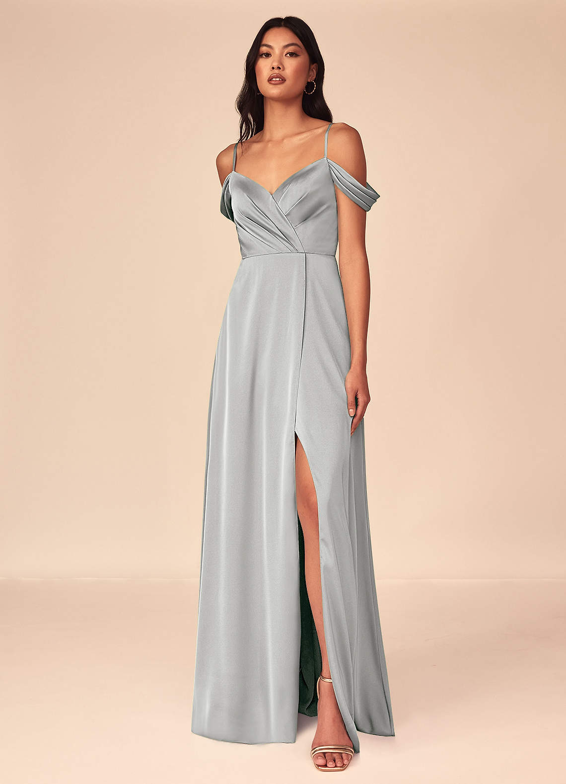 azazie ocean stretch satin dress Azazie Ocean