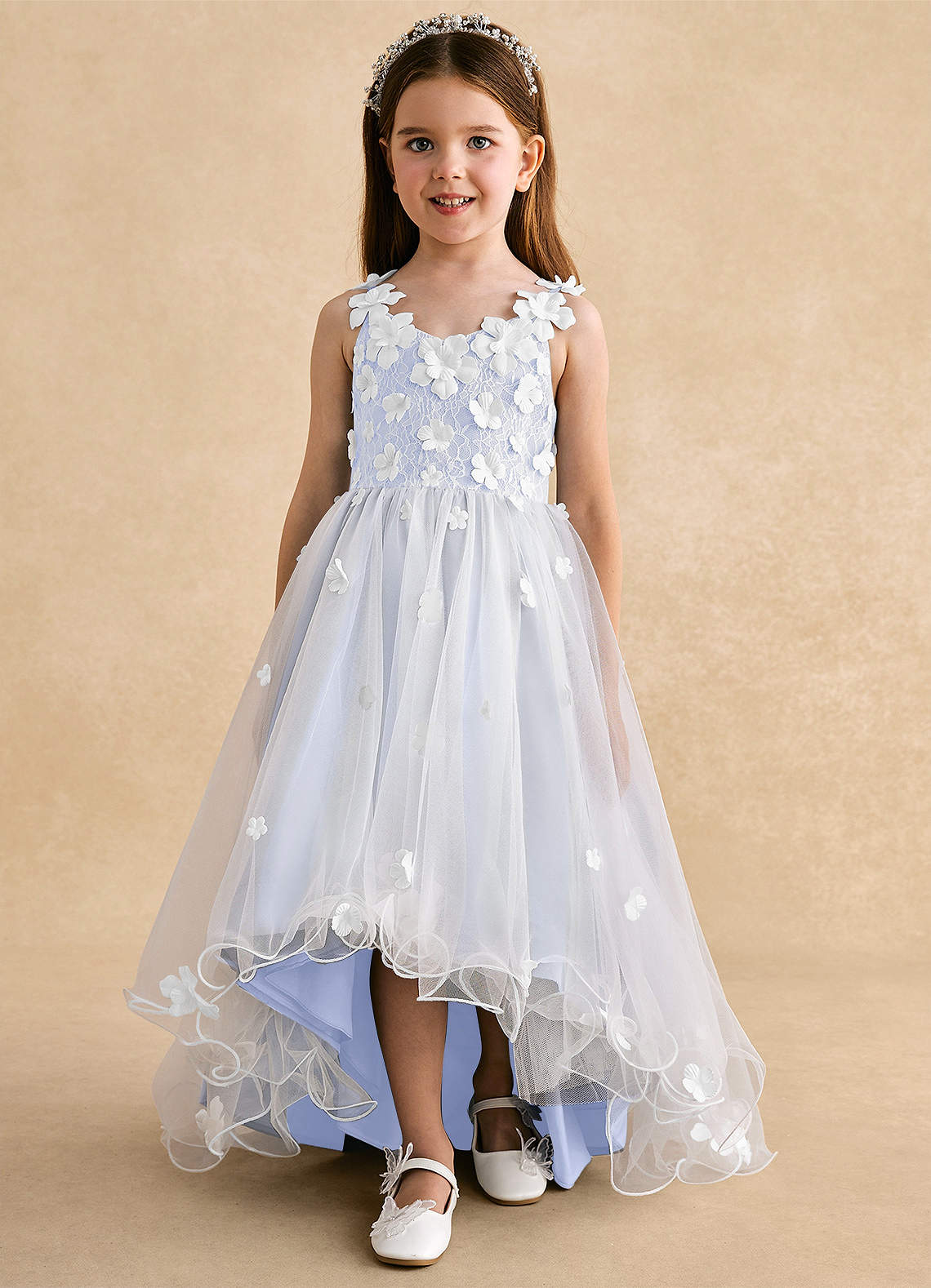 Azazie Celia Lavender A-Line Lace Tulle Dress | Azazie