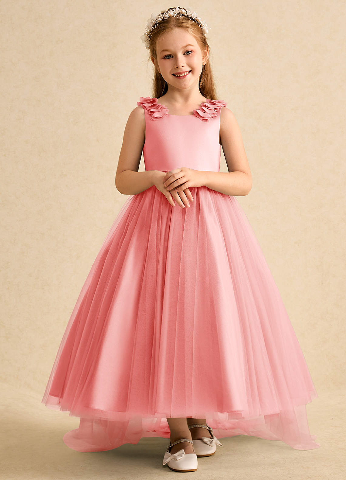 Graduation Light Pink Dress For Kids Pinterest Girls Pink Dress, Pink Ball  Gown, Flower Girl Dresses
