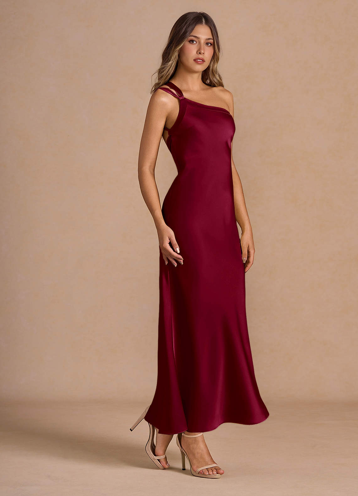 Zola Merlot Maxi Dress | Azazie