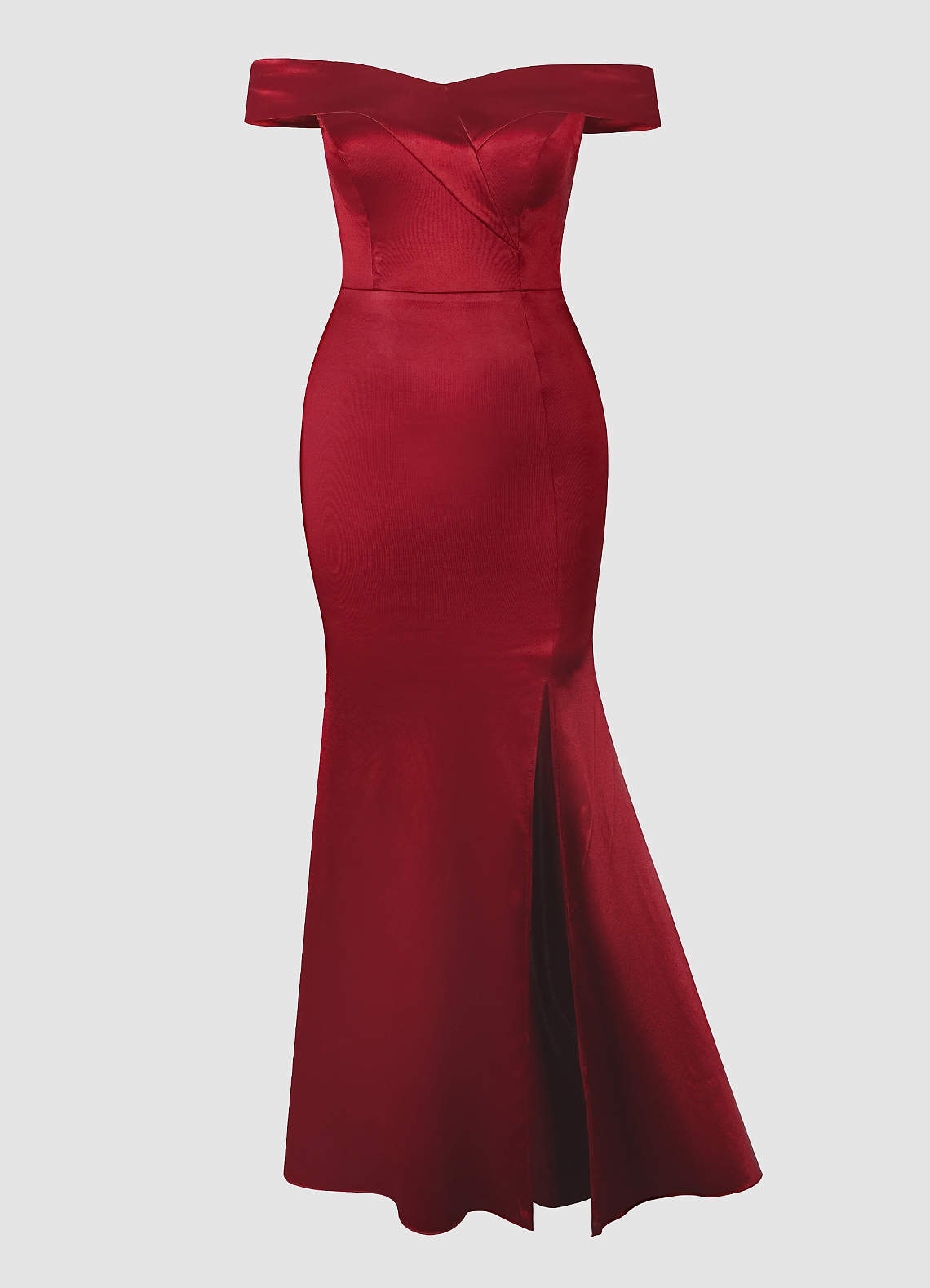 Wine satin 2024 maxi dress