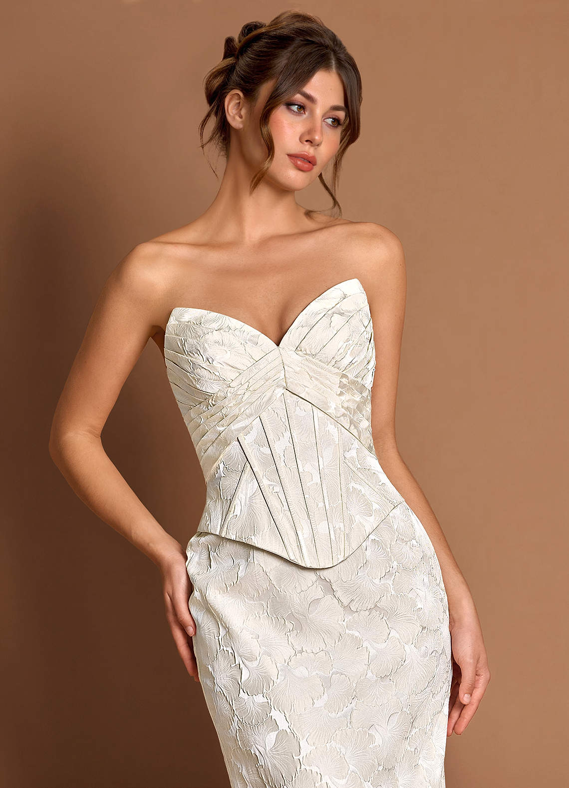 ドレス［OF2A］［51936-IR-Vanilla-$251006］ Solveig French White Two-Piece Sets Ready to Ship | Azazie