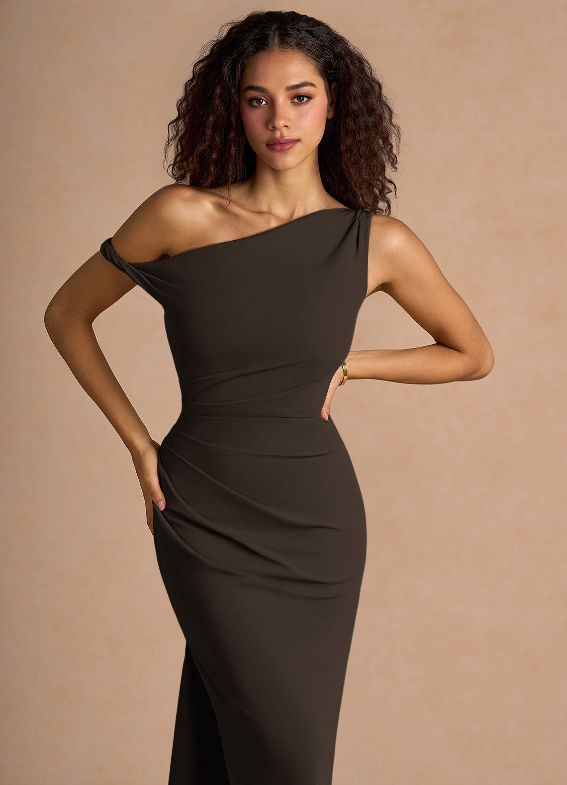 slim fit dress slacks Cedar City Maxi Dress in Dark Chocolate