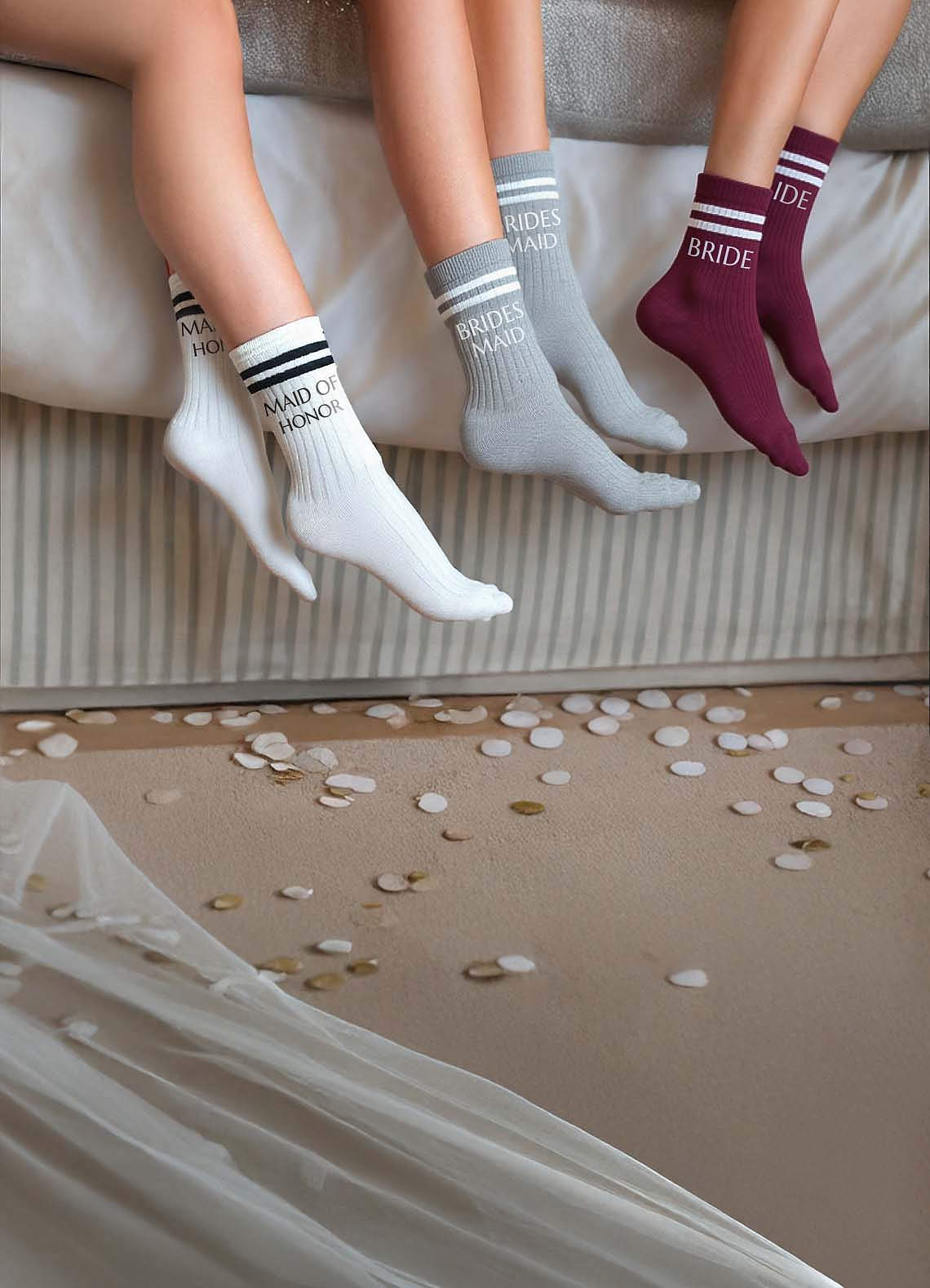 front Calcetines de doble raya personalizables