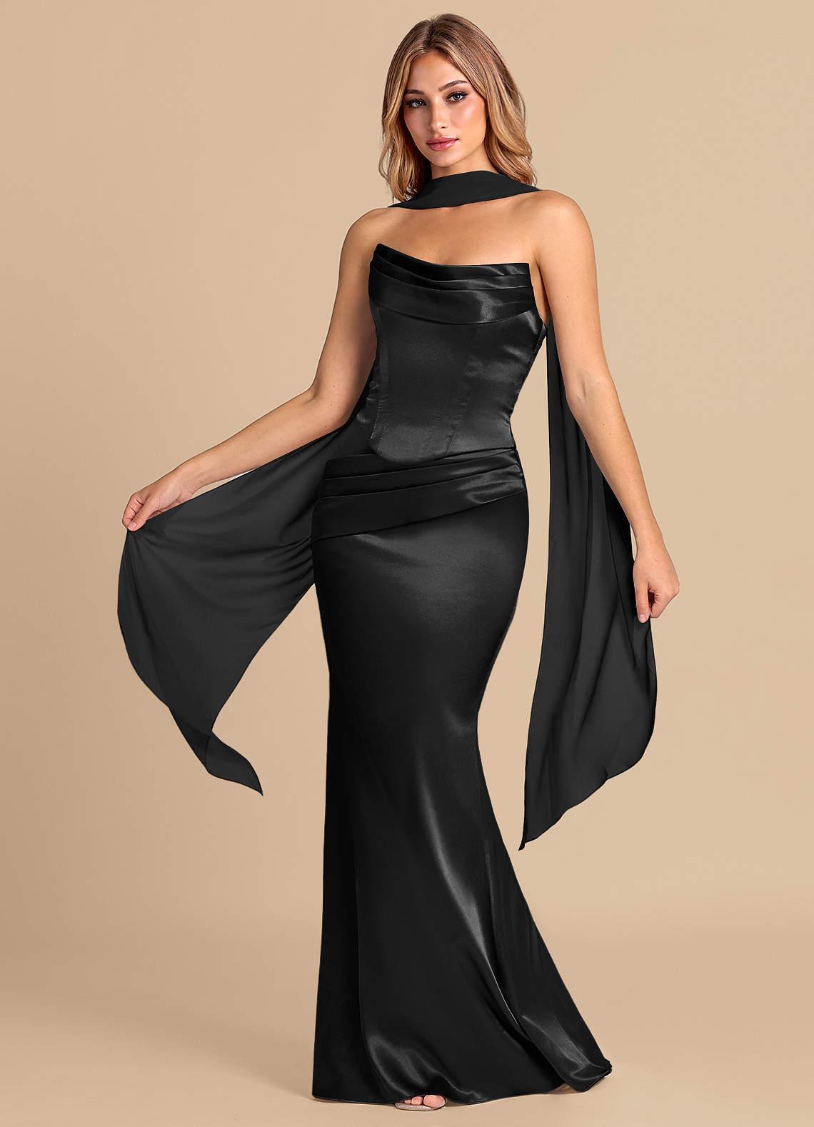 belle boutique uk bridesmaid dresses Amsale Bridesmaid Dress Quincy GB337A Black
