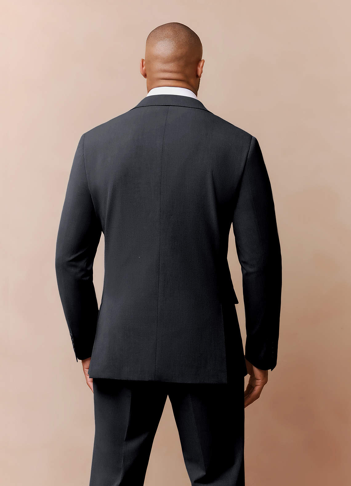 front Savile Charcoal Wool Blend Suit Jacket